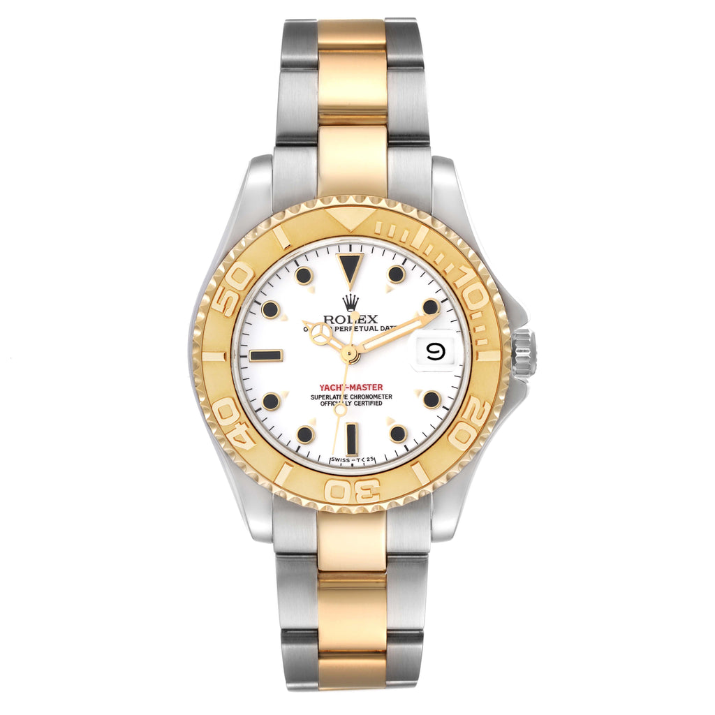 Rolex Yachtmaster Midsize Steel Yellow Gold Mens Watch 68623 Box Papers