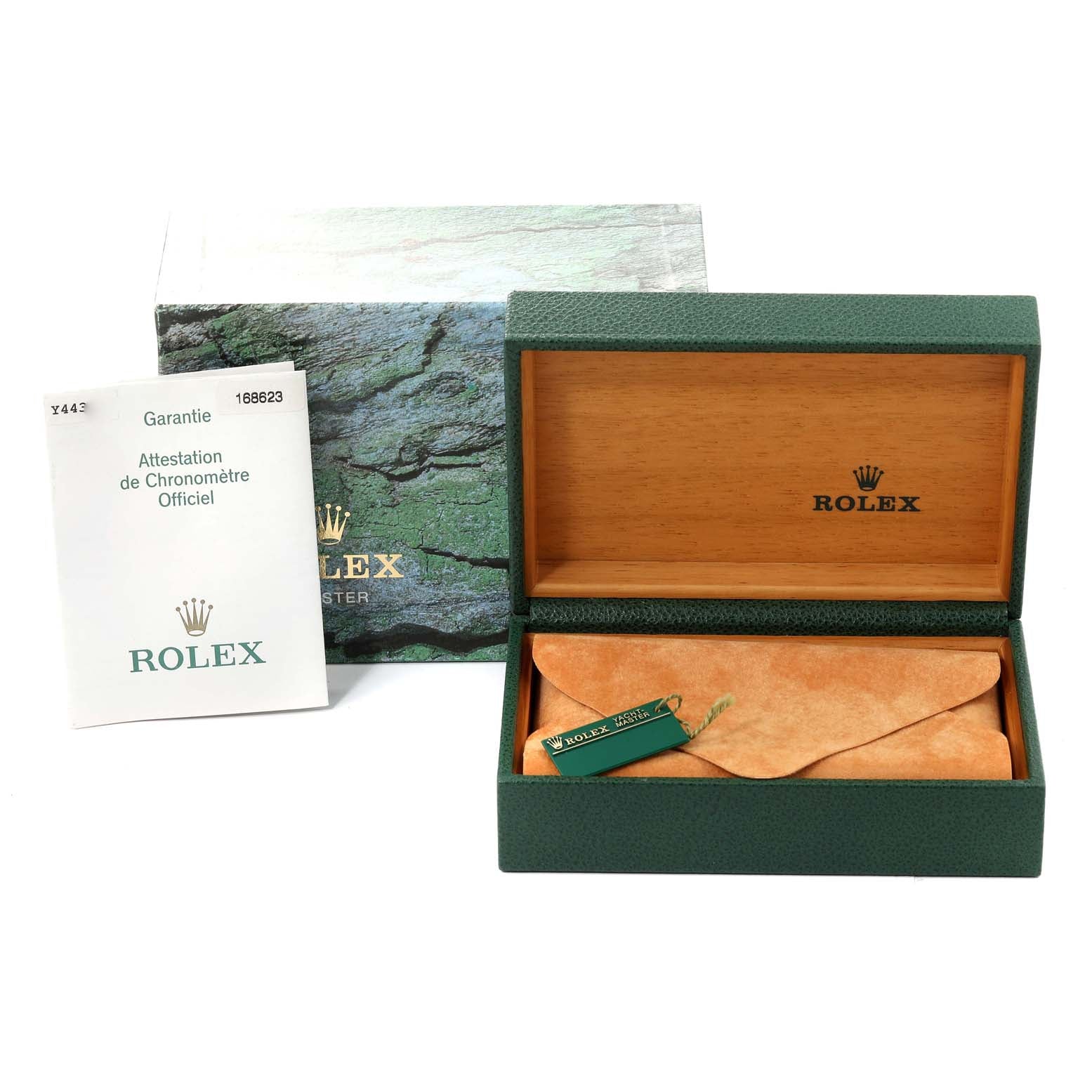 Rolex Yachtmaster Midsize Steel Yellow Gold White Dial Watch 168623 Box Papers