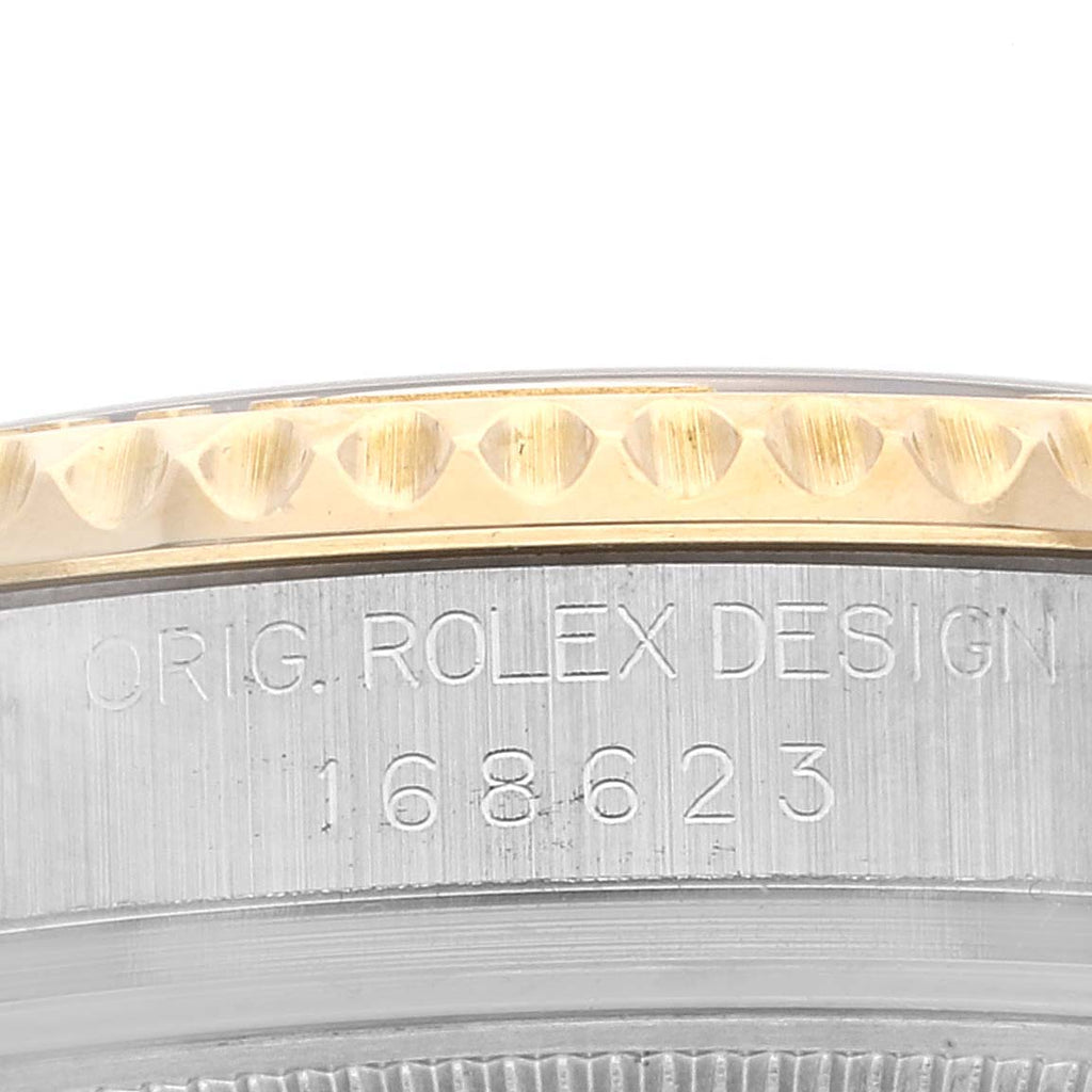 Rolex Yachtmaster Midsize Steel Yellow Gold White Dial Watch 168623 Box Papers