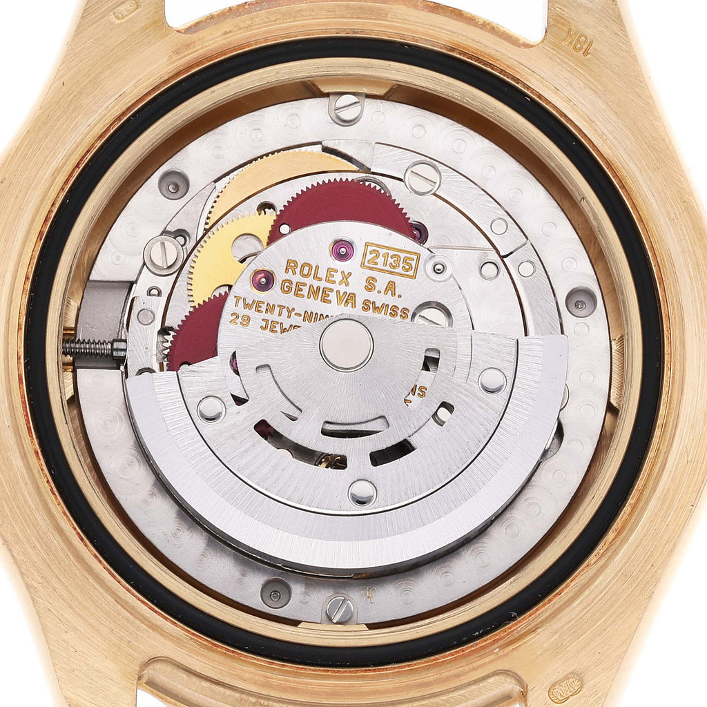 Rolex Yachtmaster Midsize Yellow Gold Mother Of Pearl Diamond Dial Mens Watch 68628