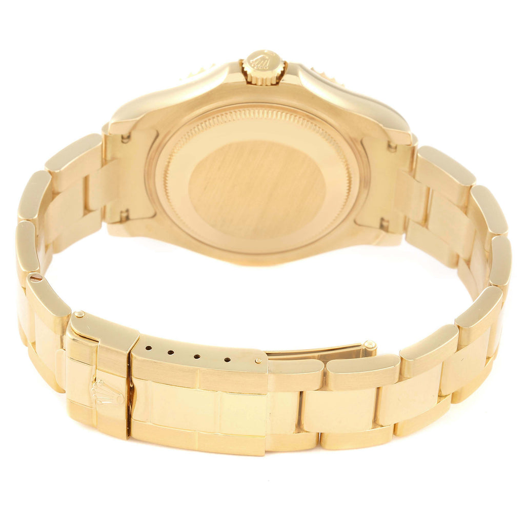 Rolex Yachtmaster Midsize Yellow Gold Mother Of Pearl Diamond Dial Mens Watch 68628