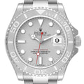 Rolex Yachtmaster Platinum Dial Platinum Bezel Steel Mens Watch 116622 Box Card