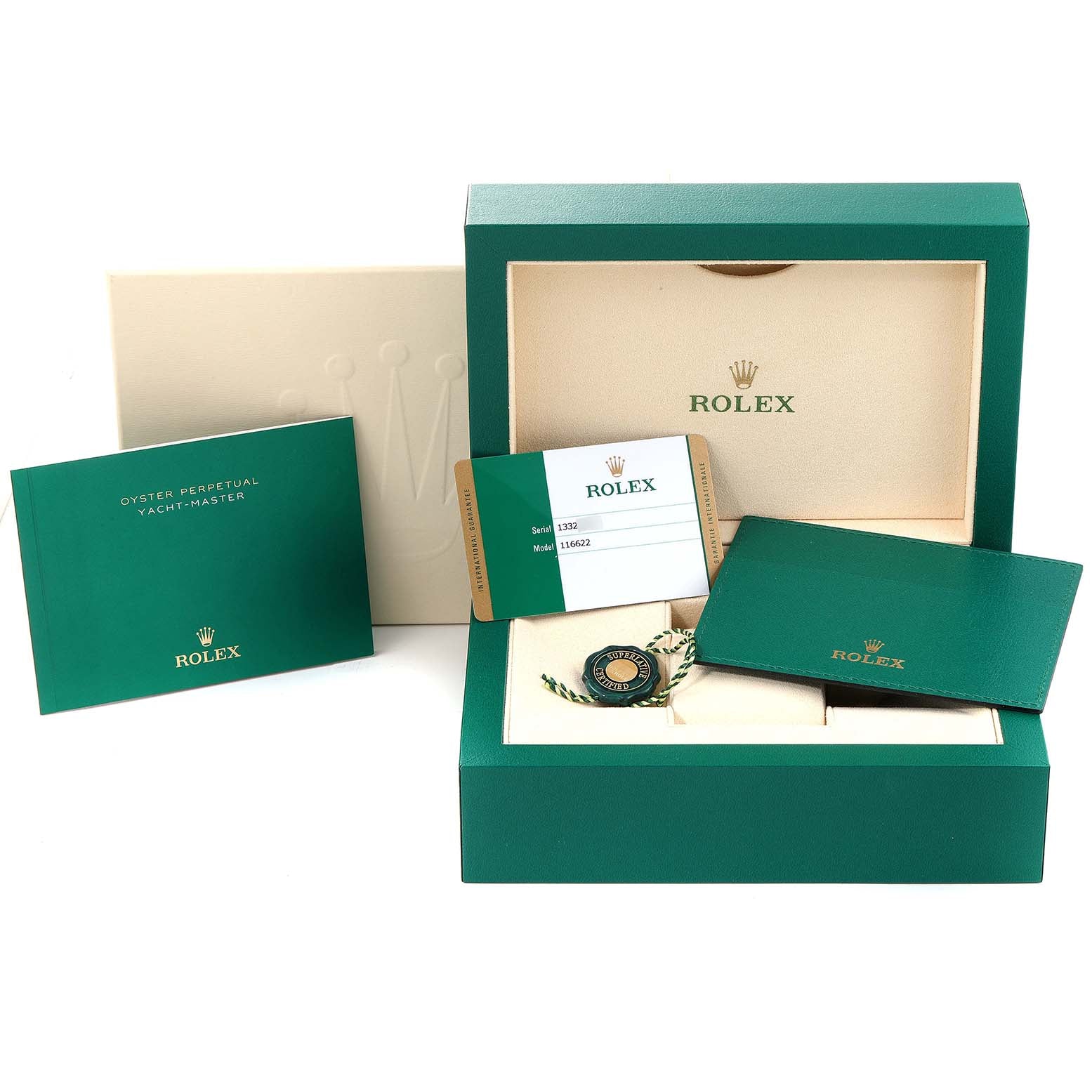 Rolex Yachtmaster Rhodium Dial Steel Platinum Mens Watch 116622 Unworn