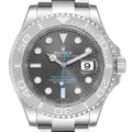 Rolex Yachtmaster Rhodium Dial Steel Platinum Mens Watch 116622 Unworn