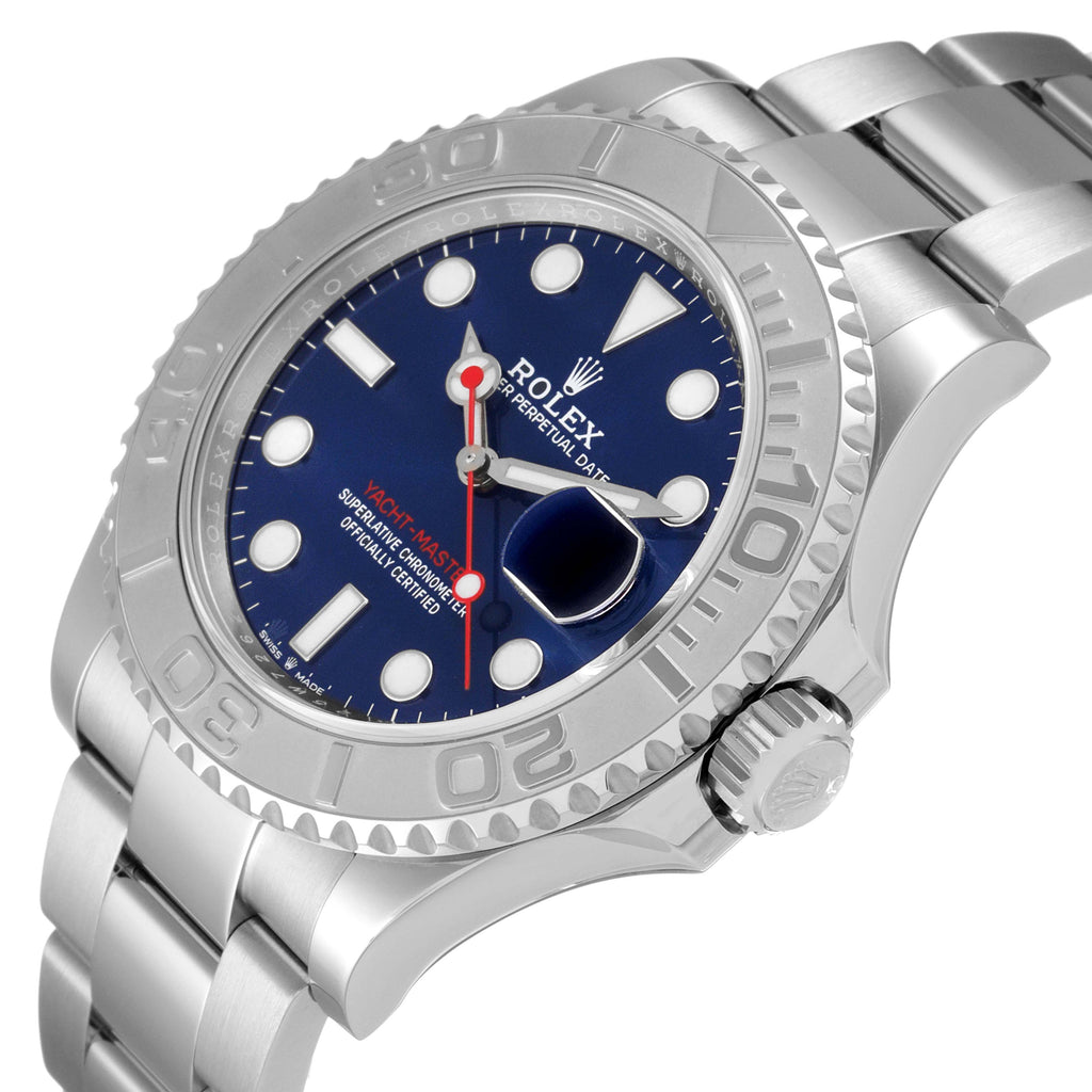 Rolex Yachtmaster Stainless Steel Platinum Blue Dial Mens Watch 126622