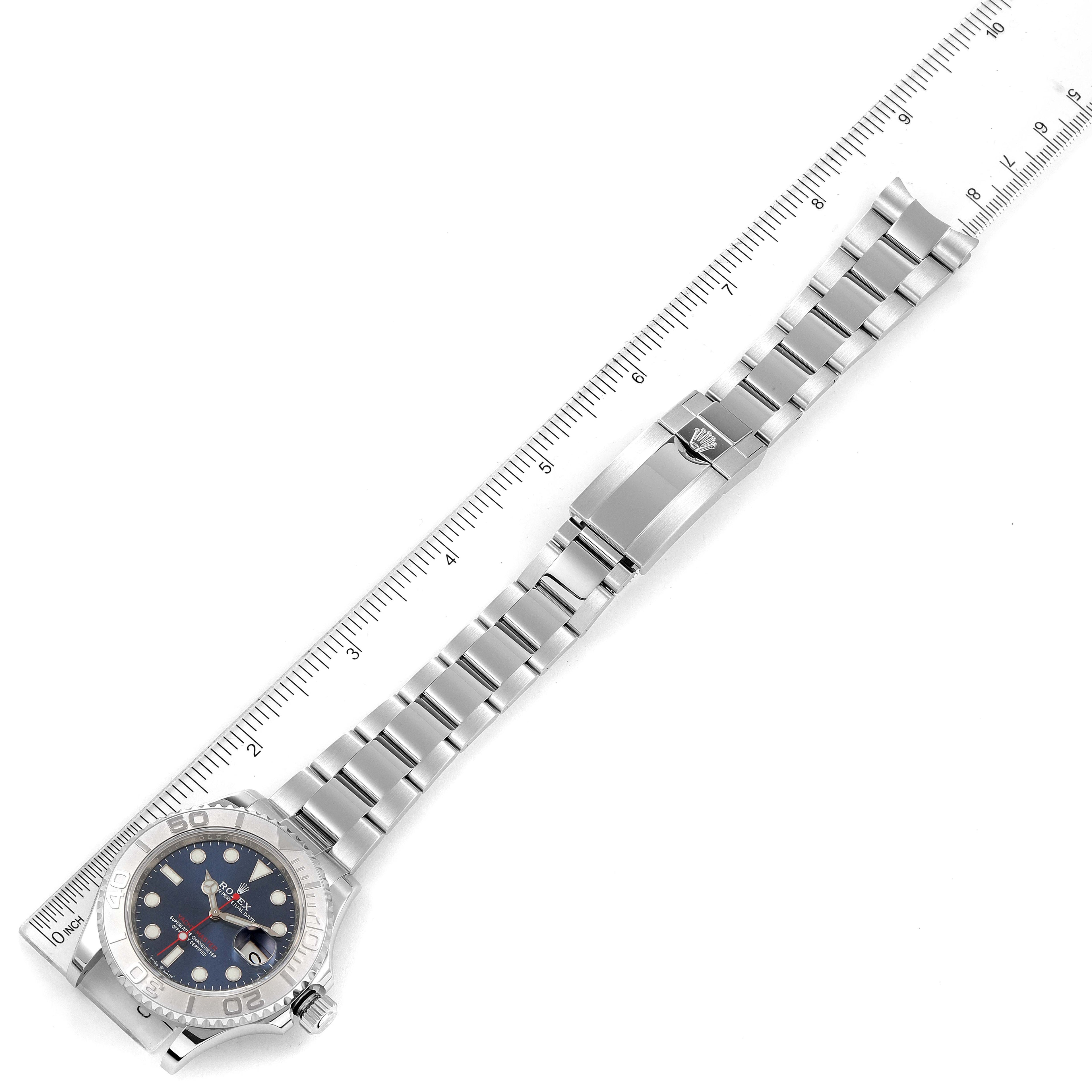 Rolex Yachtmaster Stainless Steel Platinum Blue Dial Mens Watch 126622