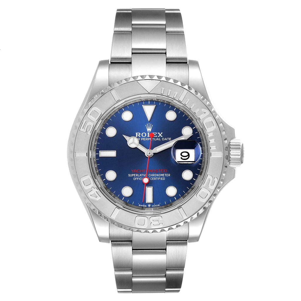 Rolex Yachtmaster Stainless Steel Platinum Blue Dial Mens Watch 126622