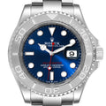 Rolex Yachtmaster Stainless Steel Platinum Blue Dial Watch 126622 Unworn