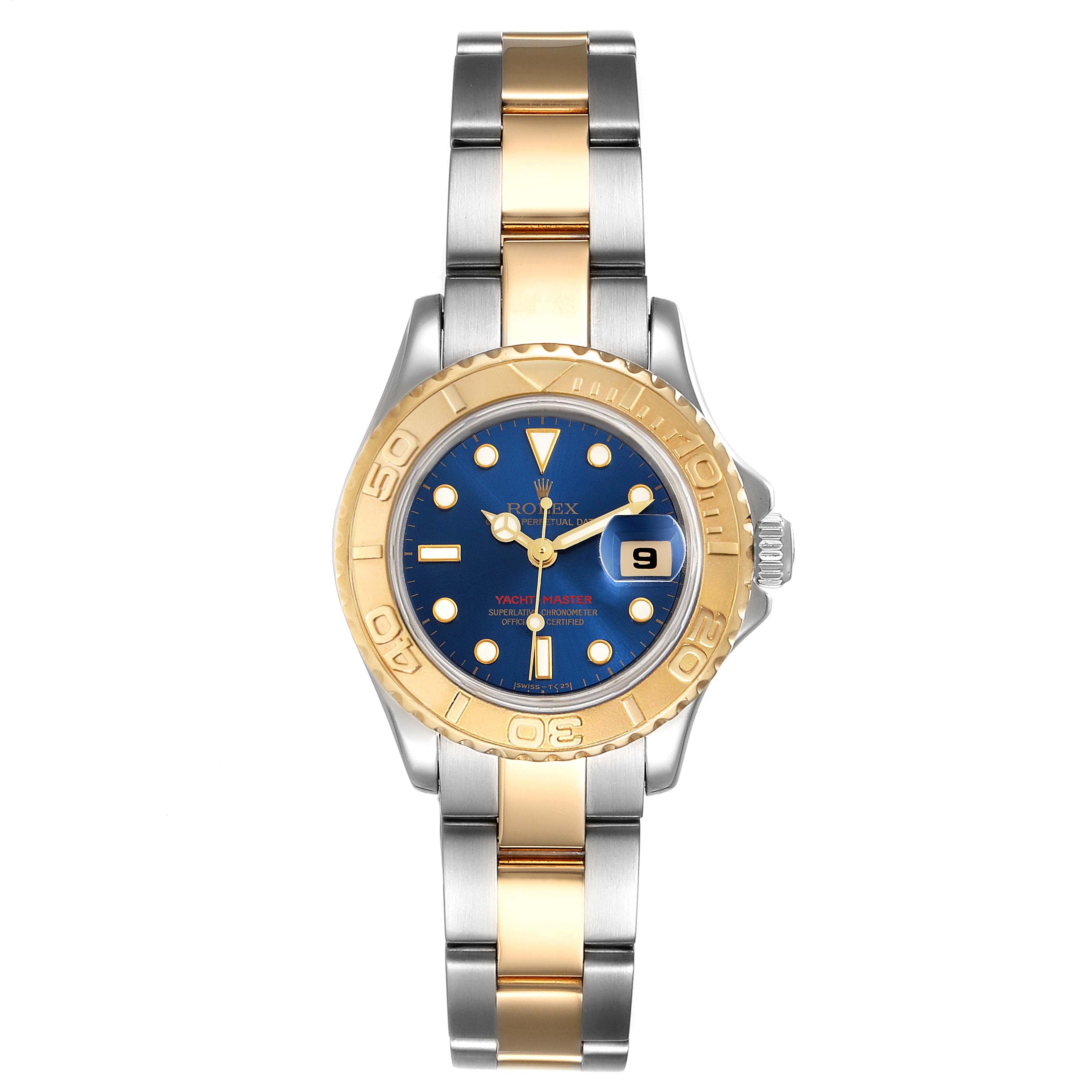 Rolex Yachtmaster Steel 18K Yellow Gold Ladies Watch 169623 Box