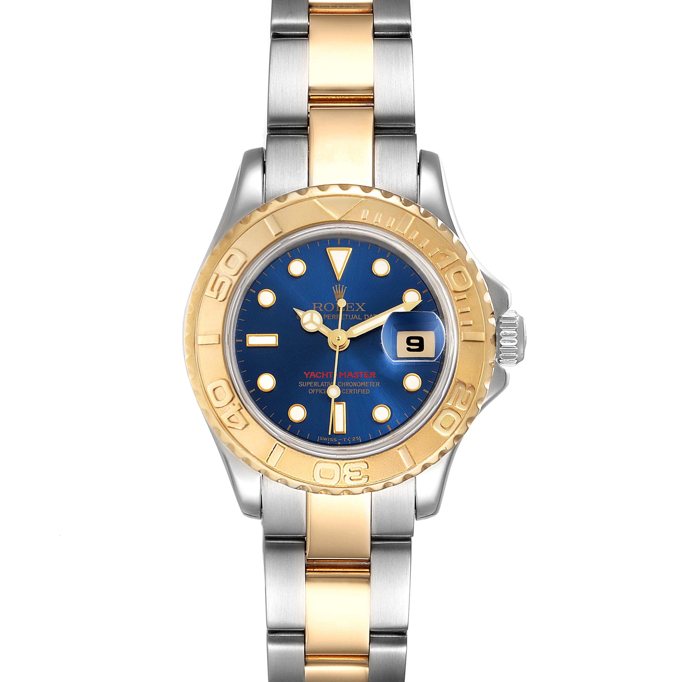 Rolex Yachtmaster Steel 18K Yellow Gold Ladies Watch 169623 Box