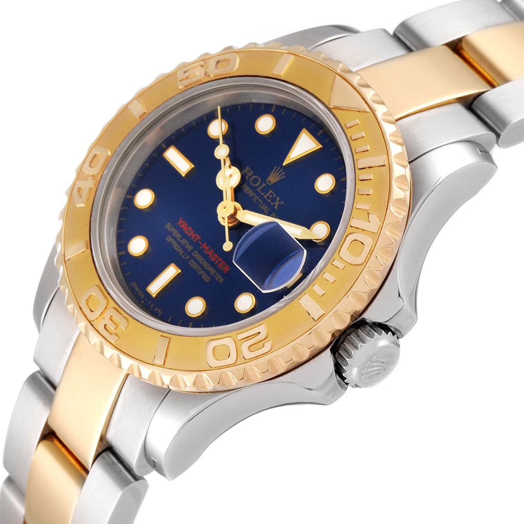 Rolex Yachtmaster Steel 18K Yellow Gold Ladies Watch 169623 Box