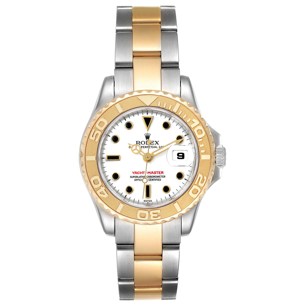 Rolex Yachtmaster Steel 18K Yellow Gold Ladies Watch 169623 Box Service Card
