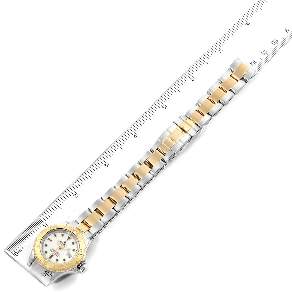 Rolex Yachtmaster Steel 18K Yellow Gold Ladies Watch 169623 Box Service Card