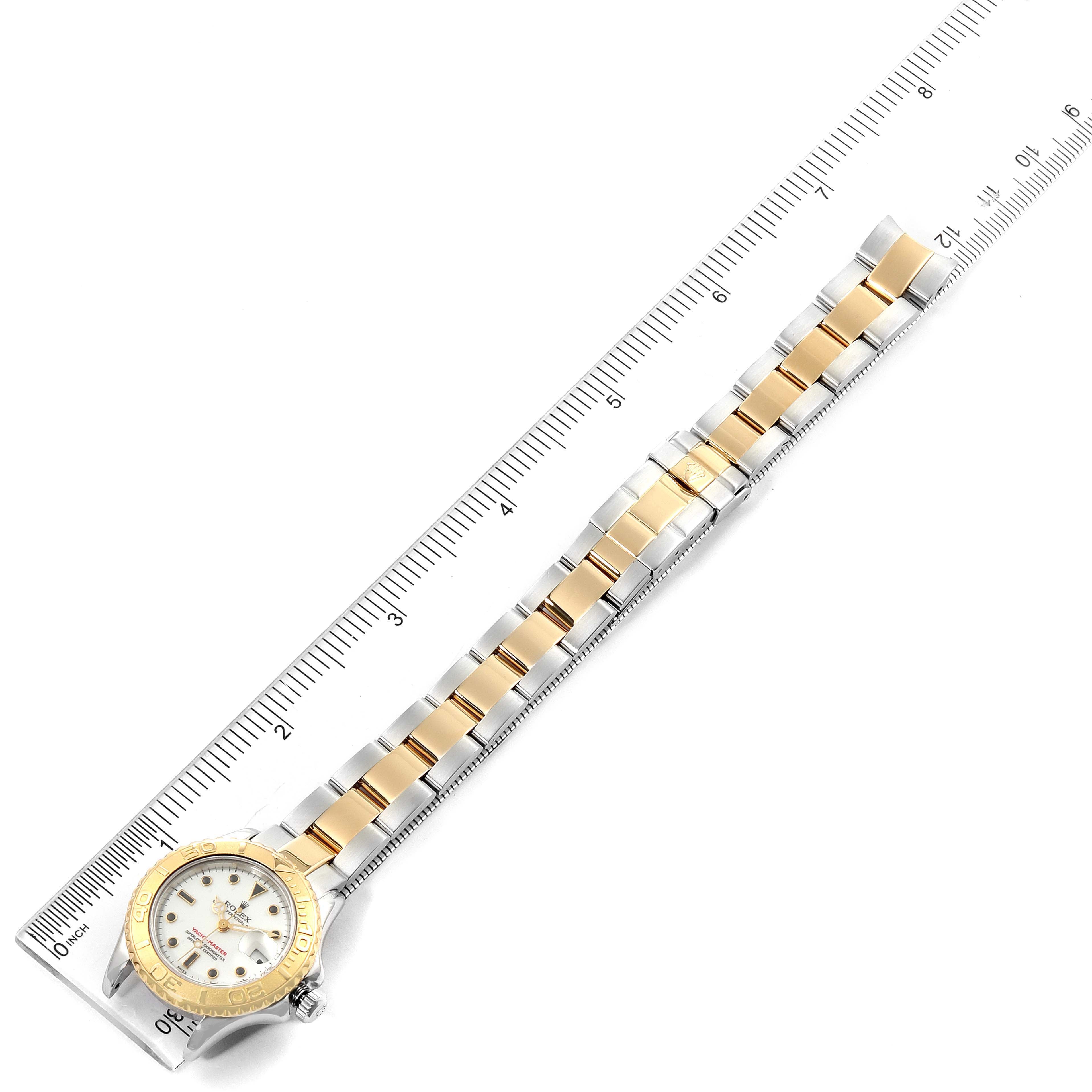Rolex Yachtmaster Steel 18K Yellow Gold Ladies Watch 169623 Box Service Card