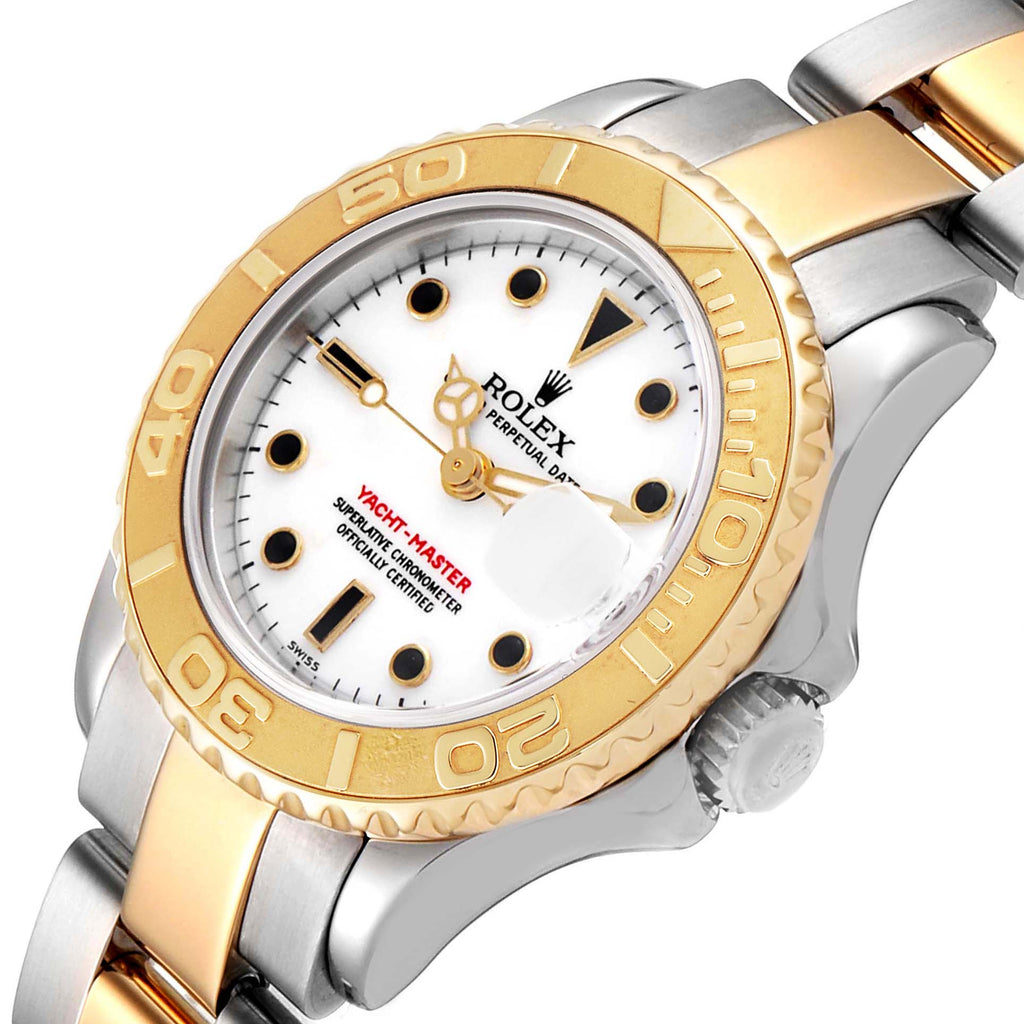 Rolex Yachtmaster Steel 18K Yellow Gold Ladies Watch 169623 Box Service Card