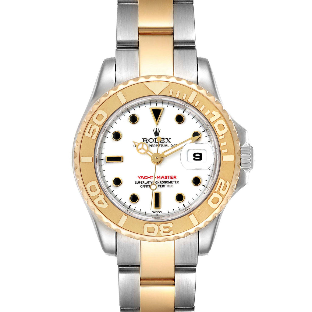Rolex Yachtmaster Steel 18K Yellow Gold Ladies Watch 169623 Box Service Card