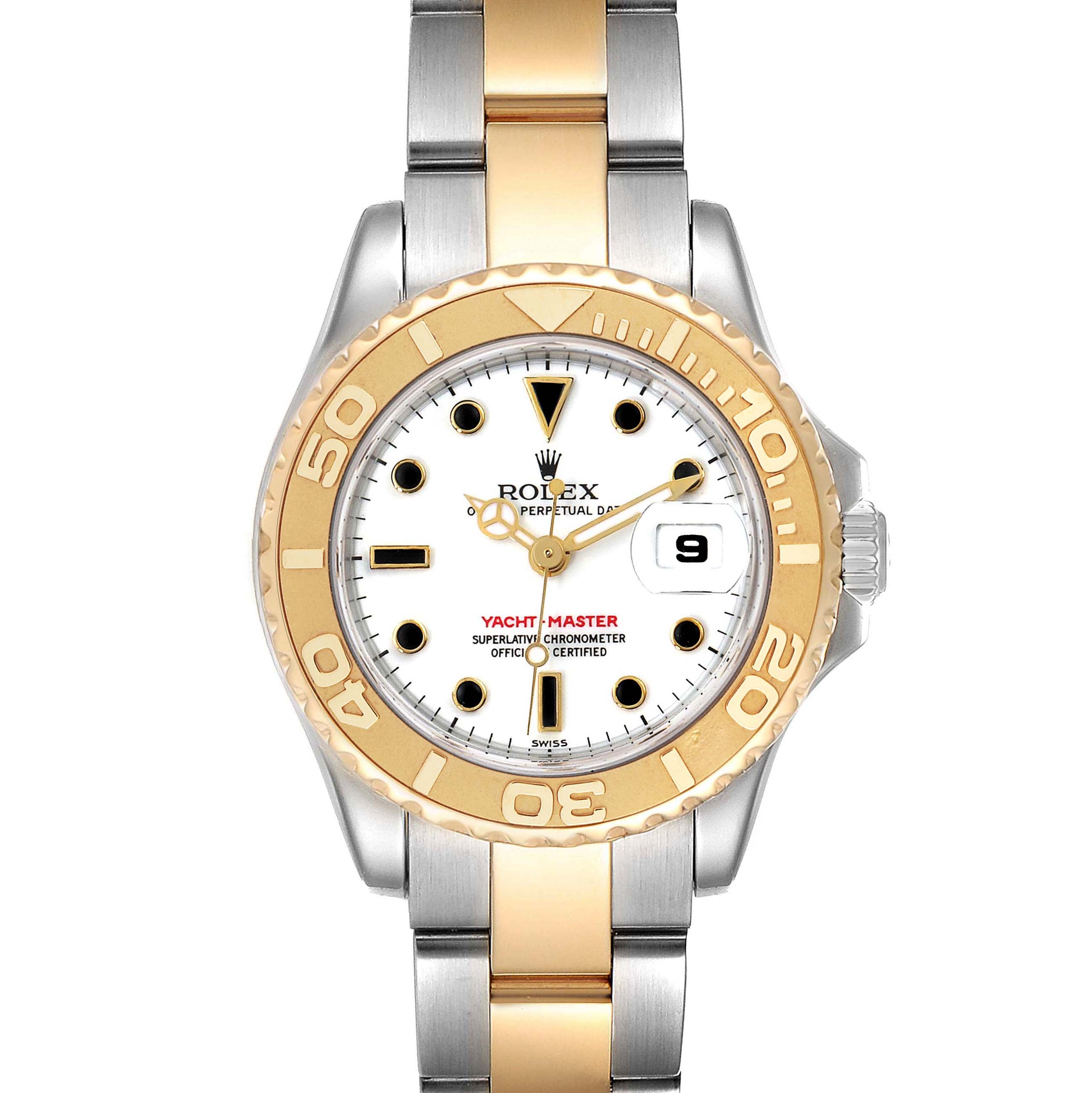 Rolex Yachtmaster Steel 18K Yellow Gold Ladies Watch 169623 Box Service Card