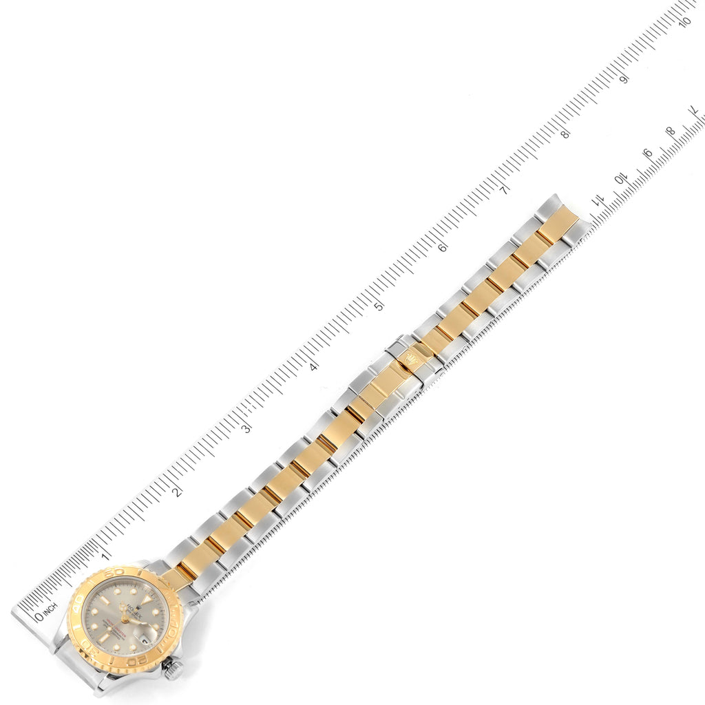 Rolex Yachtmaster Steel 18K Yellow Gold Ladies Watch 69623 Box Papers