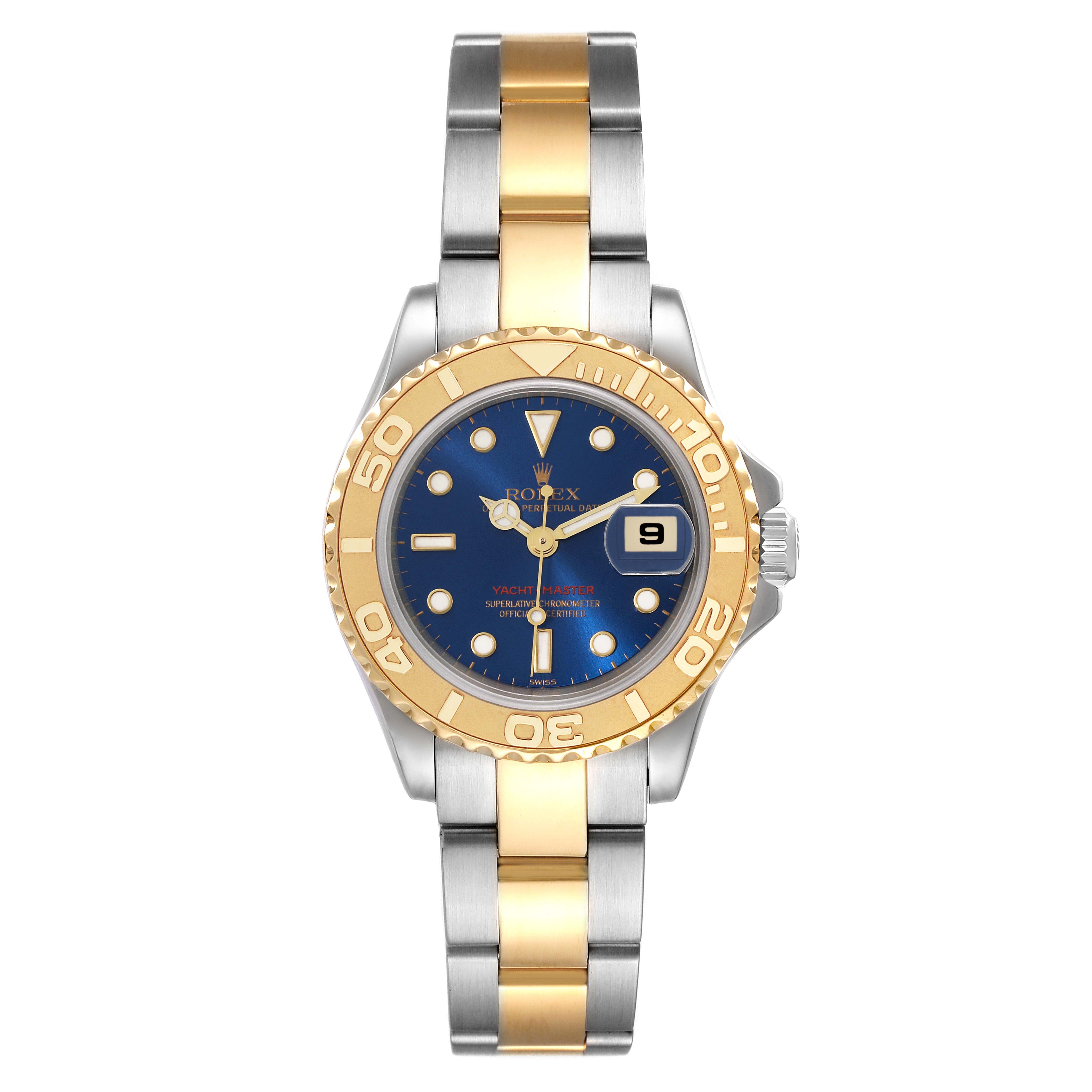 Rolex Yachtmaster Steel 18K Yellow Gold Ladies Watch 169623 Box Papers