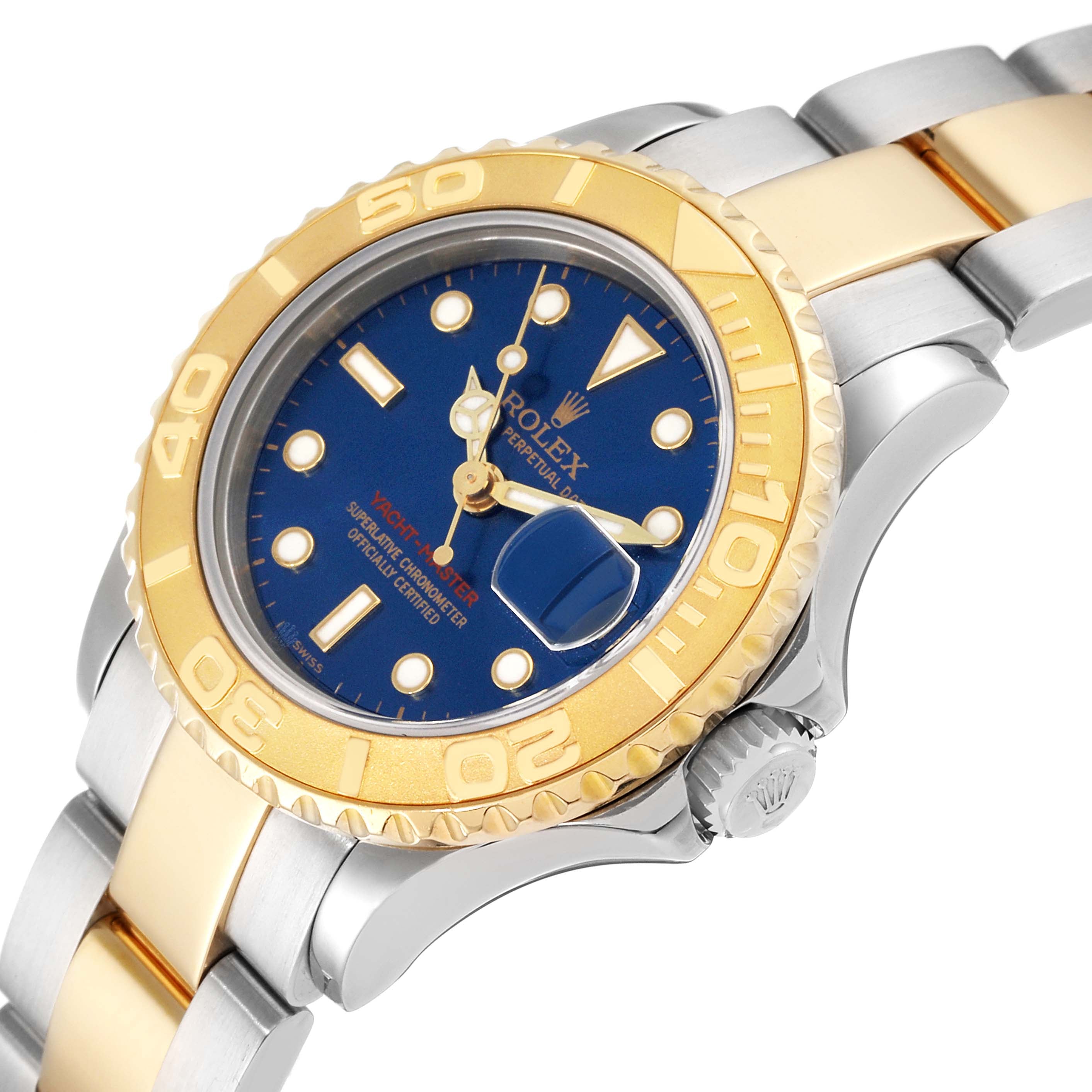 Rolex Yachtmaster Steel 18K Yellow Gold Ladies Watch 169623 Box Papers