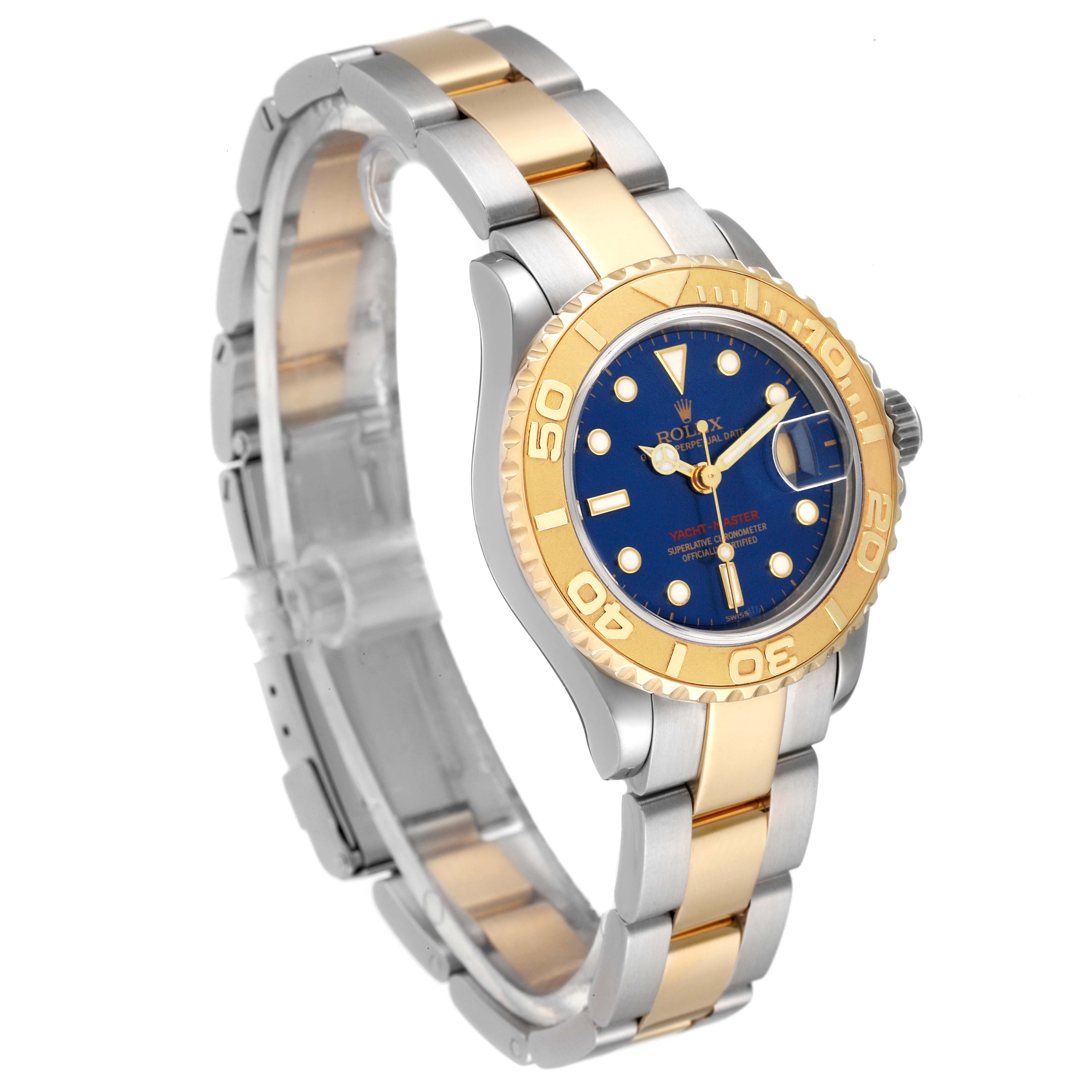 Rolex Yachtmaster Steel 18K Yellow Gold Ladies Watch 169623 Box Papers