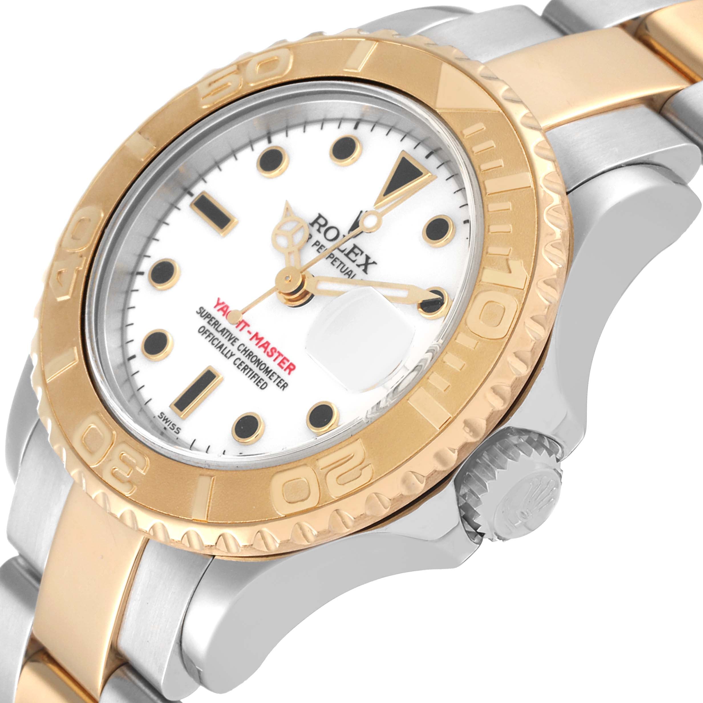 Rolex Yachtmaster Steel 18K Yellow Gold Ladies Watch 169623 Box Papers + 1 extra link