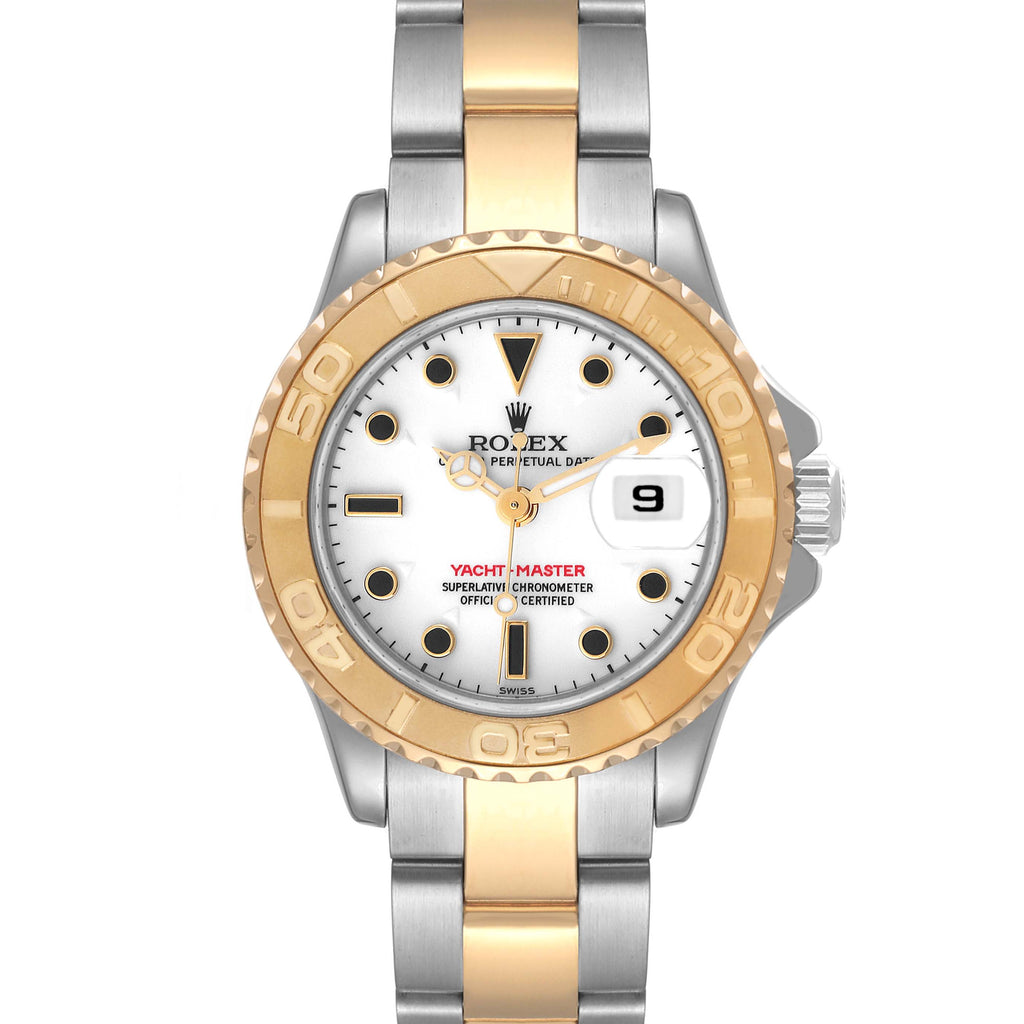 Rolex Yachtmaster Steel 18K Yellow Gold Ladies Watch 169623 Box Papers + 1 extra link