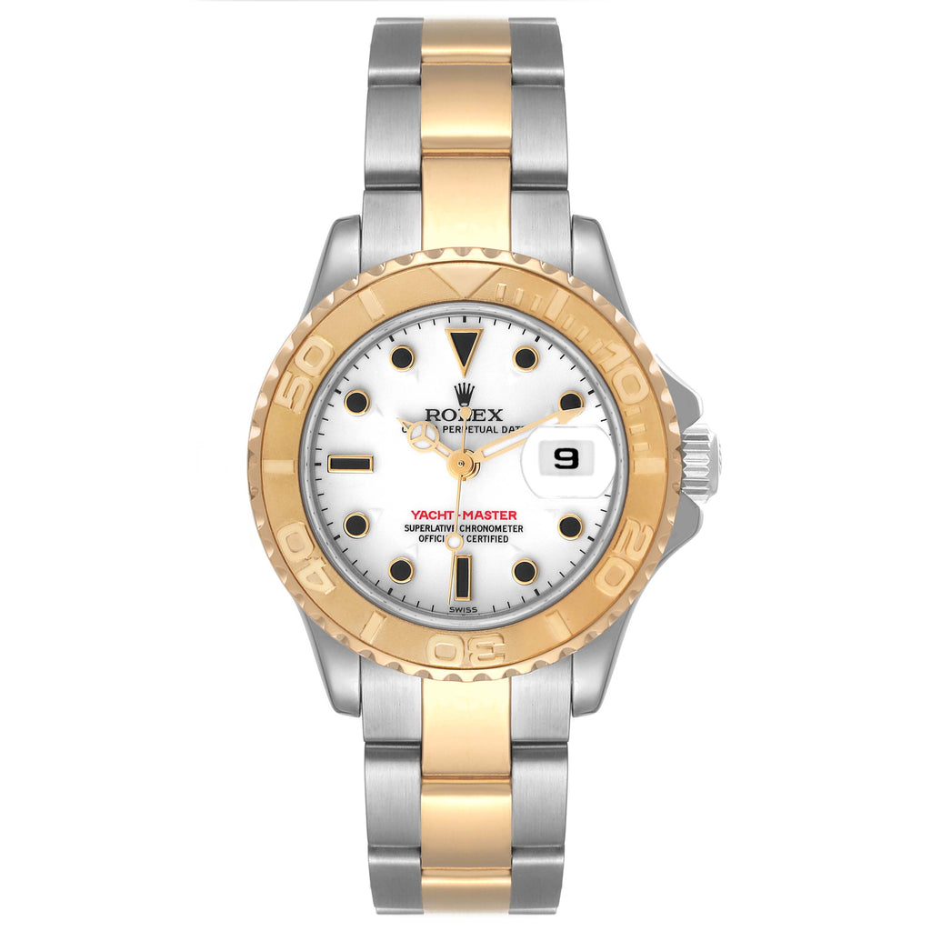 Rolex Yachtmaster Steel 18K Yellow Gold Ladies Watch 169623 Box Papers + 1 extra link