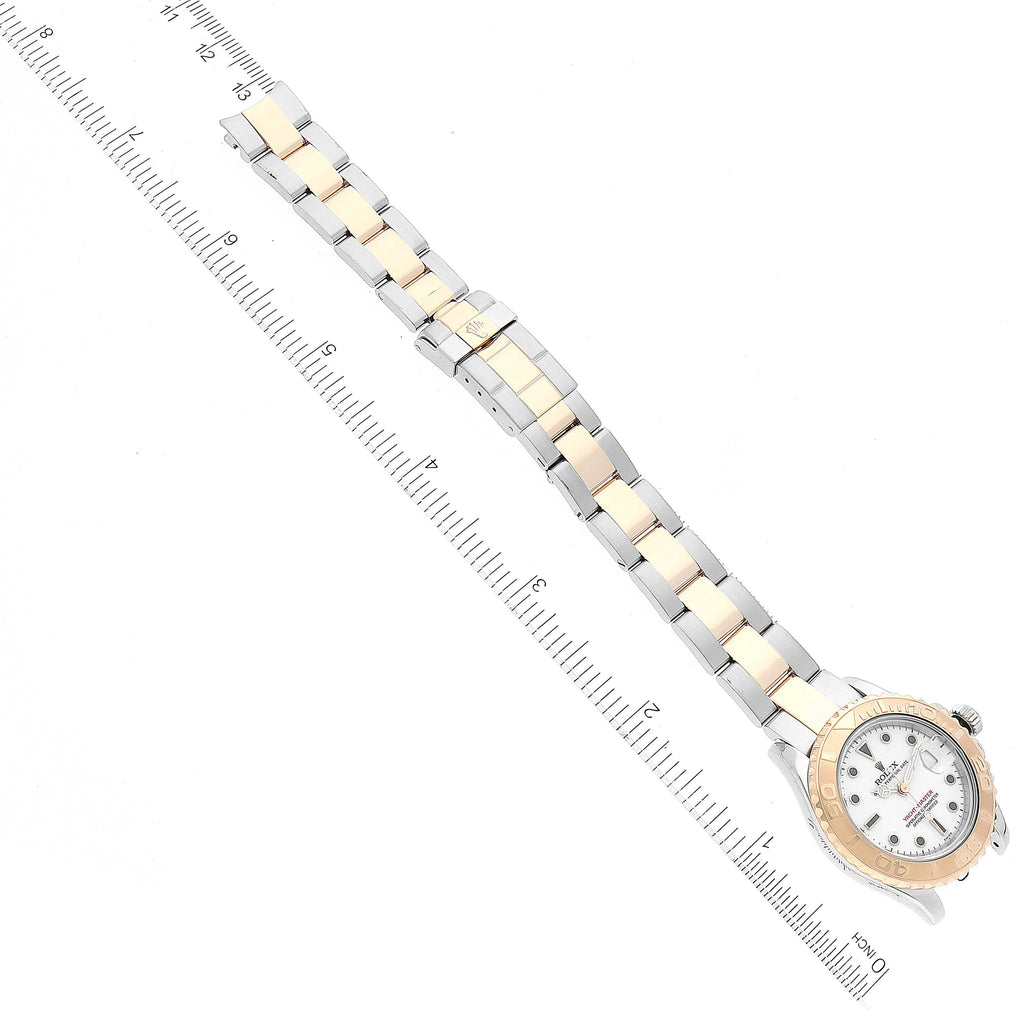 Rolex Yachtmaster Steel 18K Yellow Gold Ladies Watch 169623 Box Papers + 1 extra link