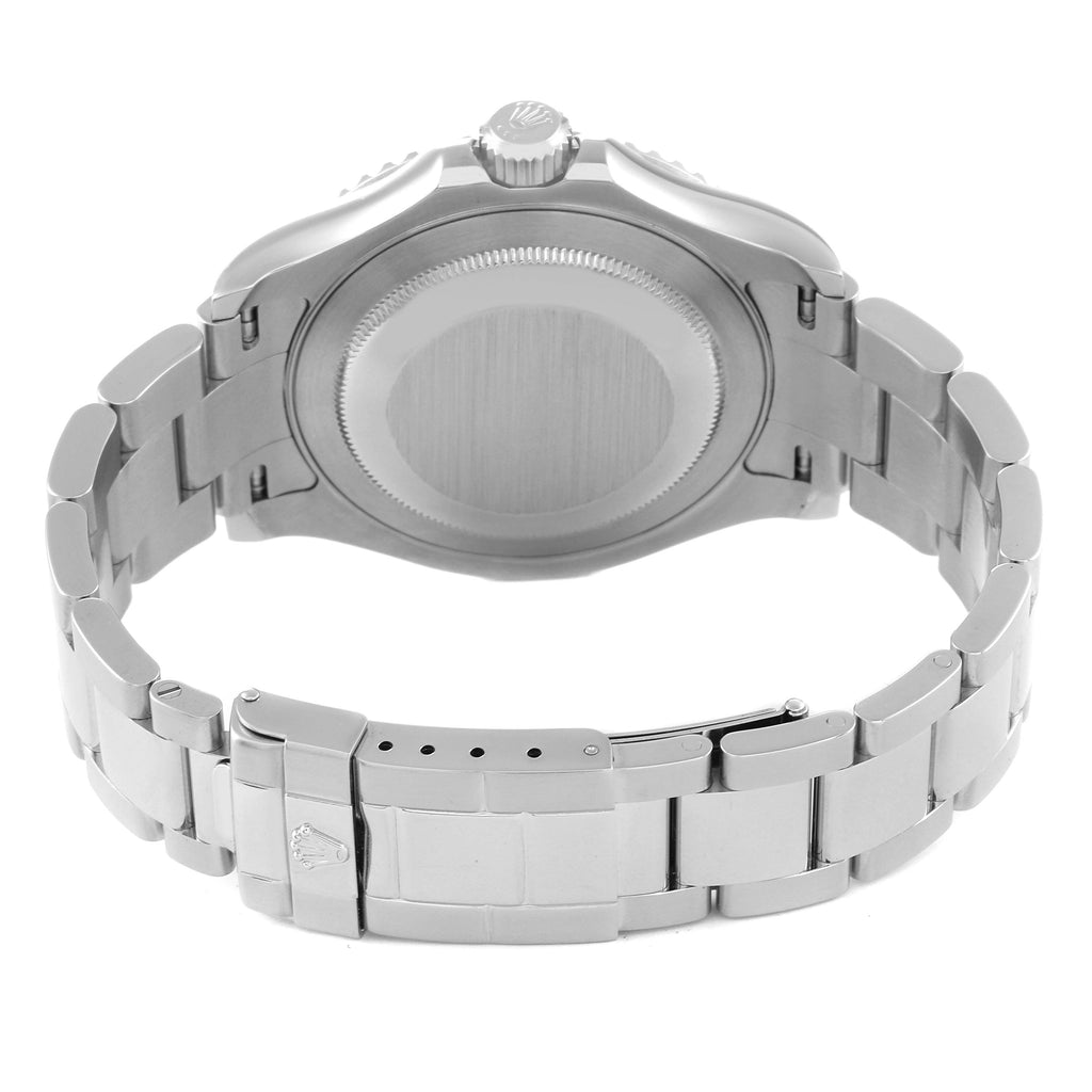 Rolex Yachtmaster Steel Platinum Dial Platinum Bezel Mens Watch 16622 Box Card