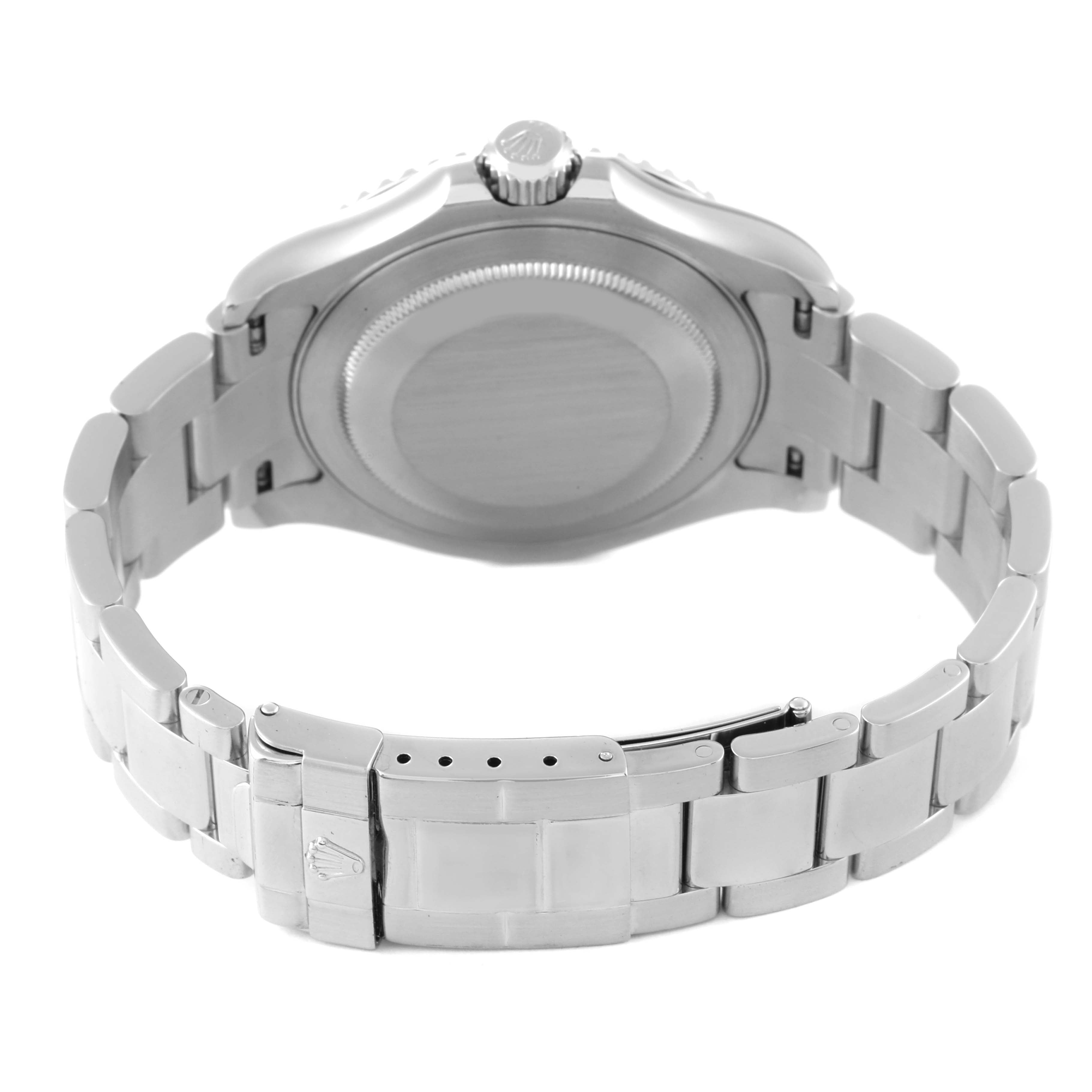Rolex Yachtmaster Steel Platinum Dial Bezel Mens Watch 16622 Box Papers ONE LINK ADDED