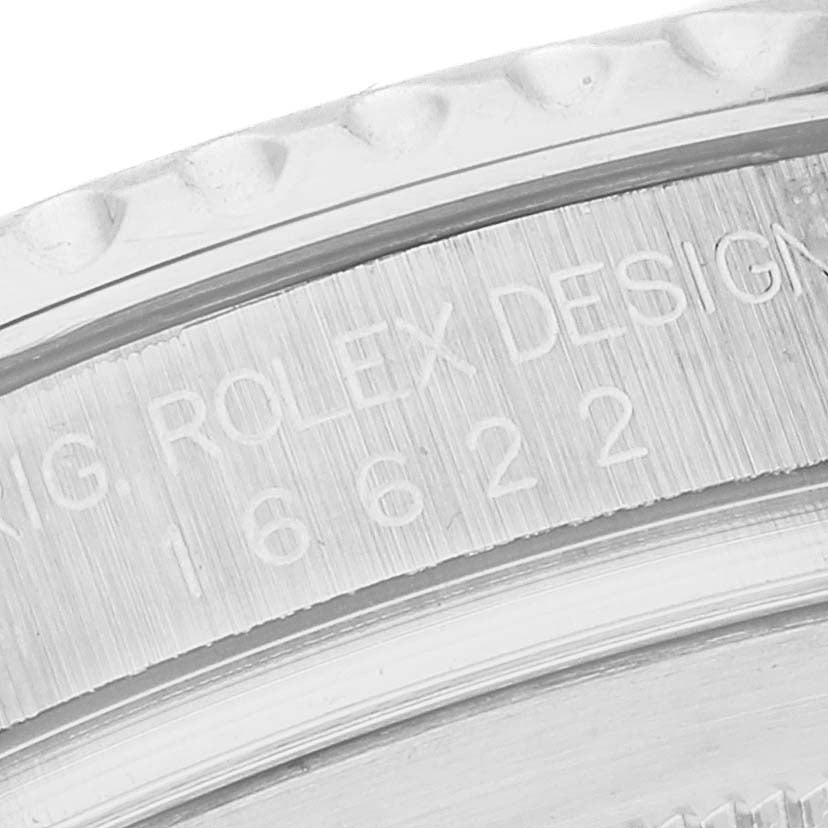 Rolex Yachtmaster Steel Platinum Dial Bezel Mens Watch 16622 Box Papers