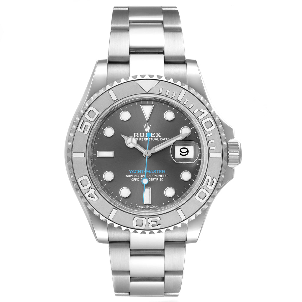 Rolex Yachtmaster Steel Platinum Rhodium Dial Mens Watch 126622