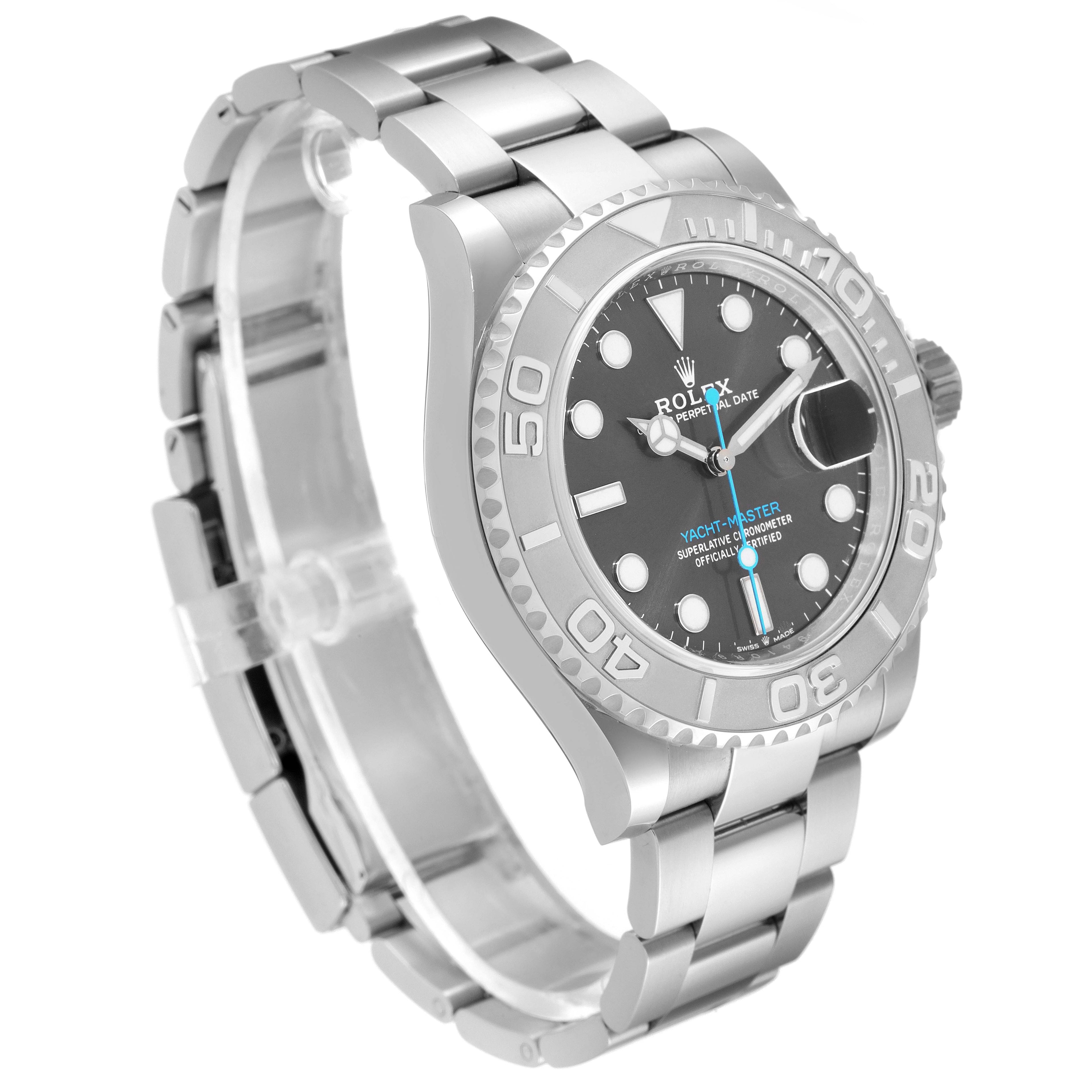 Rolex Yachtmaster Steel Platinum Rhodium Dial Mens Watch 126622