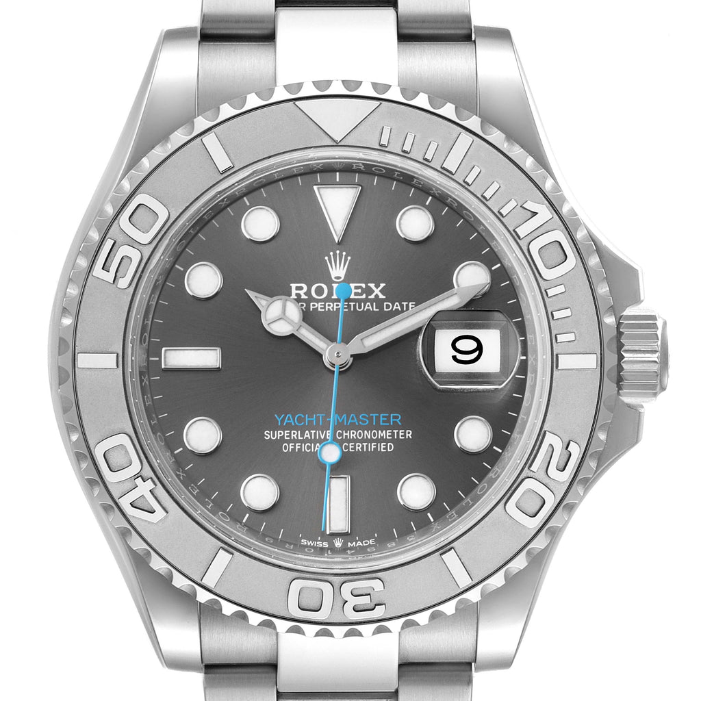 Rolex Yachtmaster Steel Platinum Rhodium Dial Mens Watch 126622