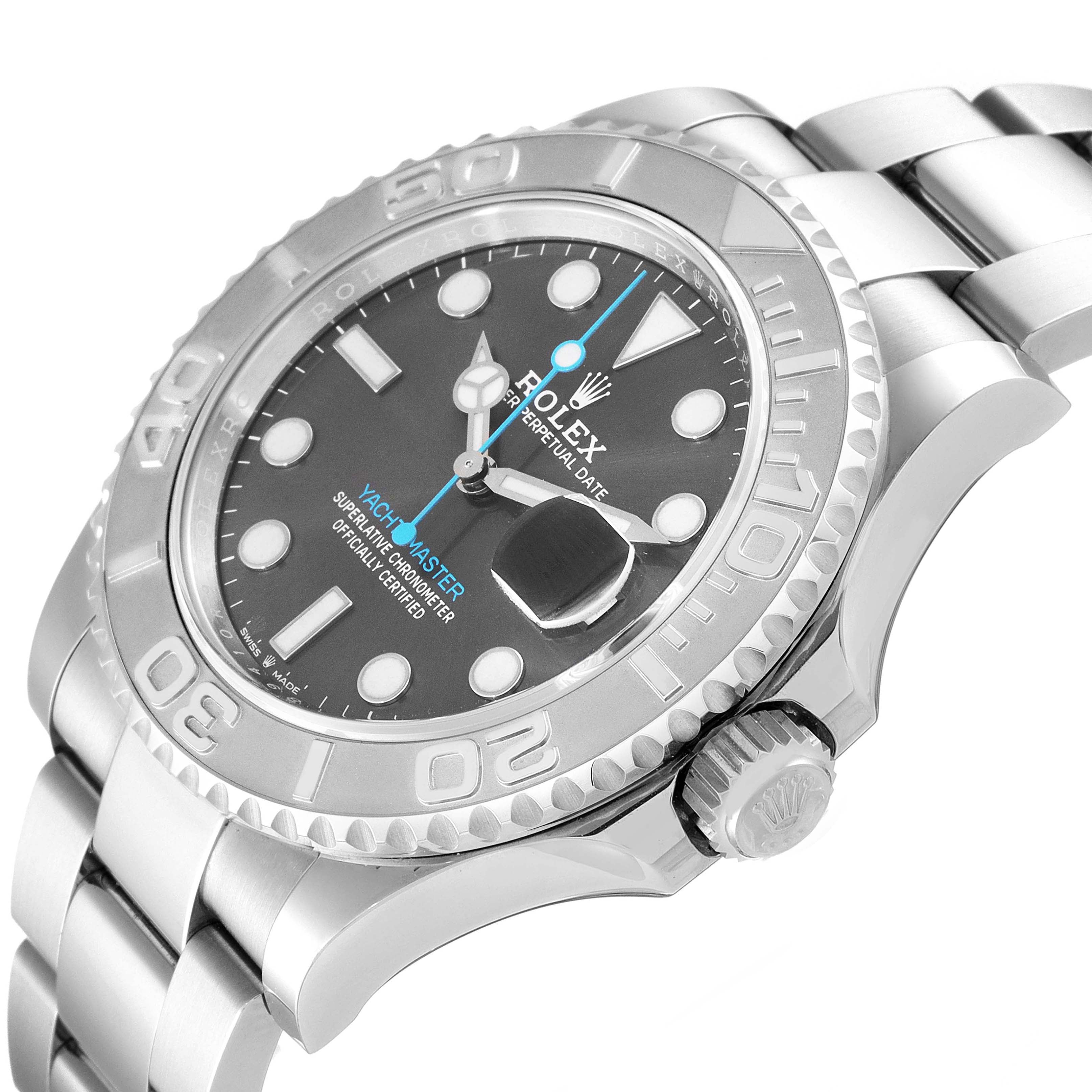 Rolex Yachtmaster Steel Platinum Rhodium Dial Mens Watch 126622