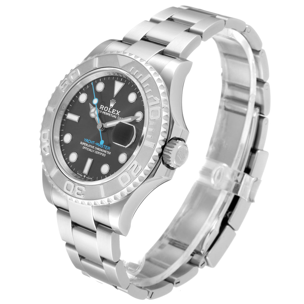 Rolex Yachtmaster Steel Platinum Rhodium Dial Mens Watch 126622 Box Card