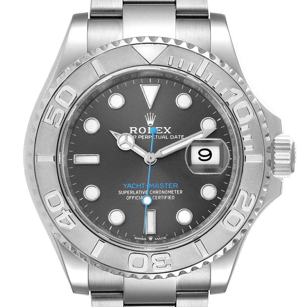 Rolex Yachtmaster Steel Platinum Rhodium Dial Mens Watch 126622 Box Card