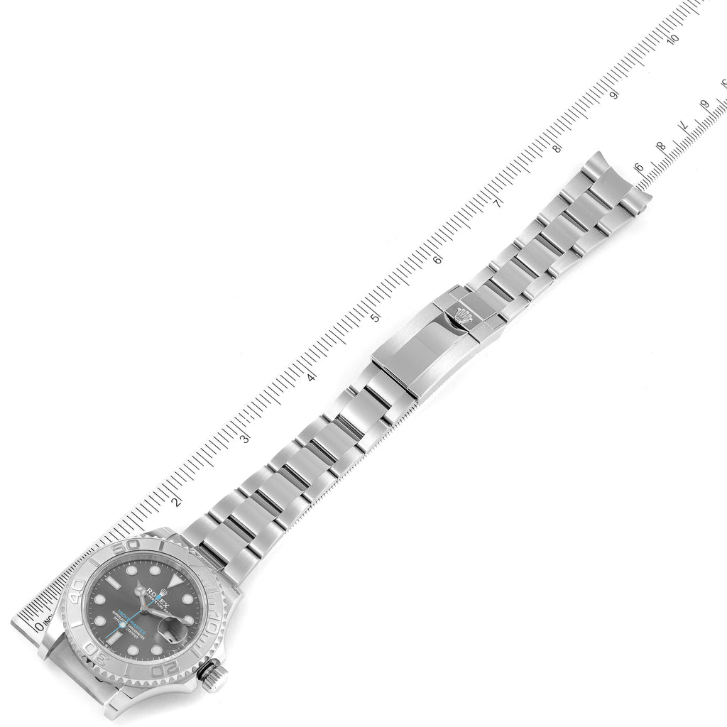 Rolex Yachtmaster Steel Platinum Rhodium Dial Mens Watch 126622 Box Card