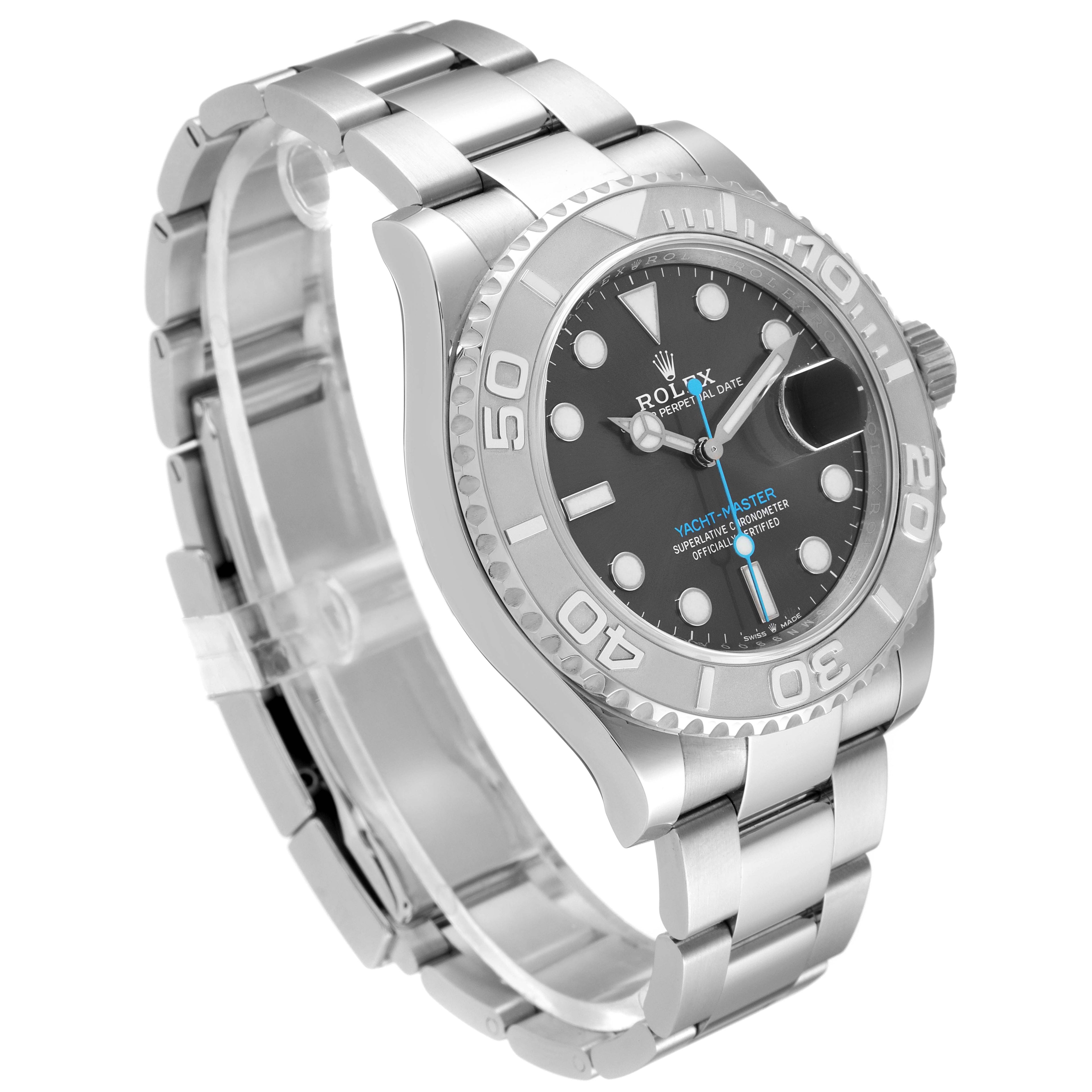 Rolex Yachtmaster Steel Platinum Rhodium Dial Mens Watch 126622 Unworn