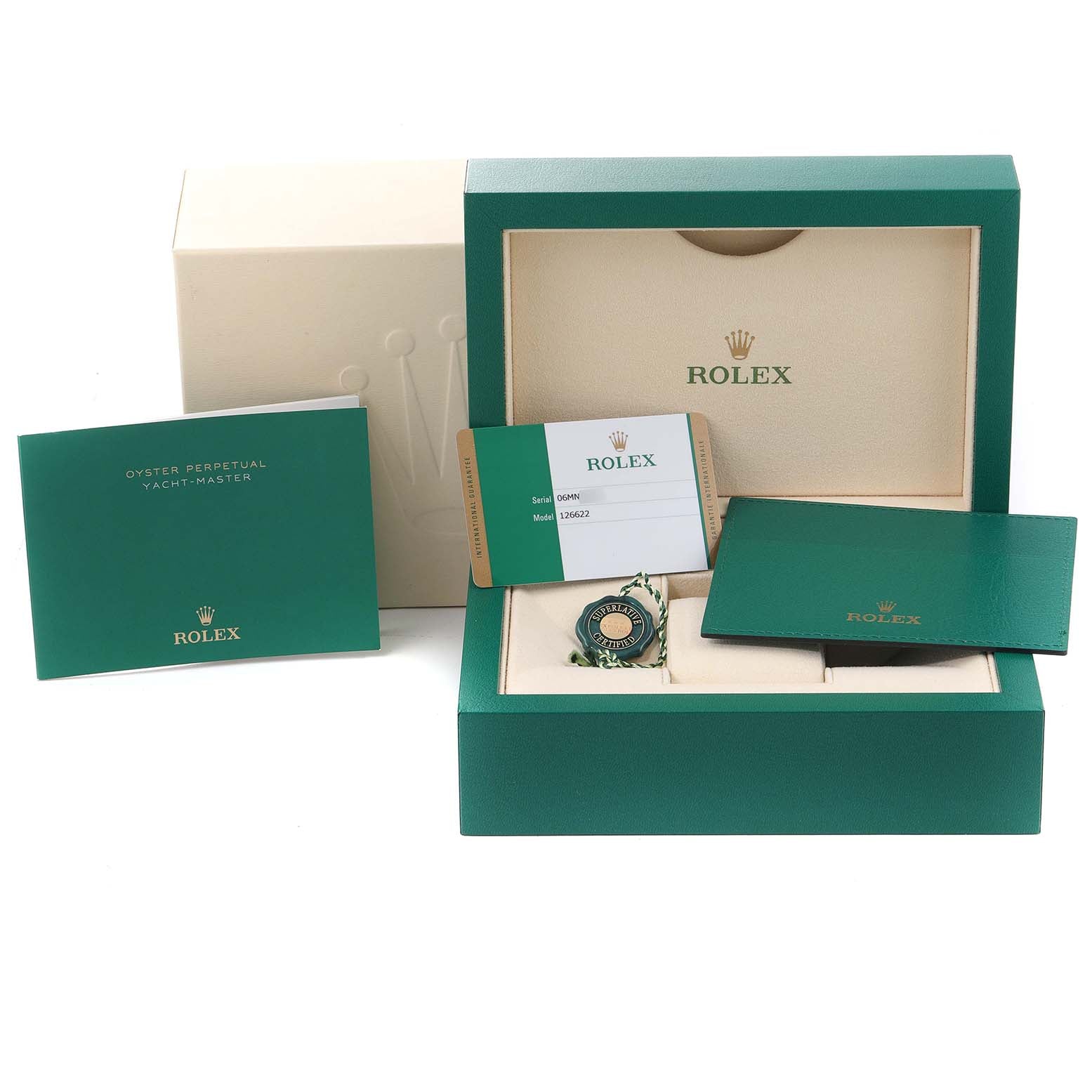 Rolex Yachtmaster Steel Platinum Rhodium Dial Mens Watch 126622 Unworn