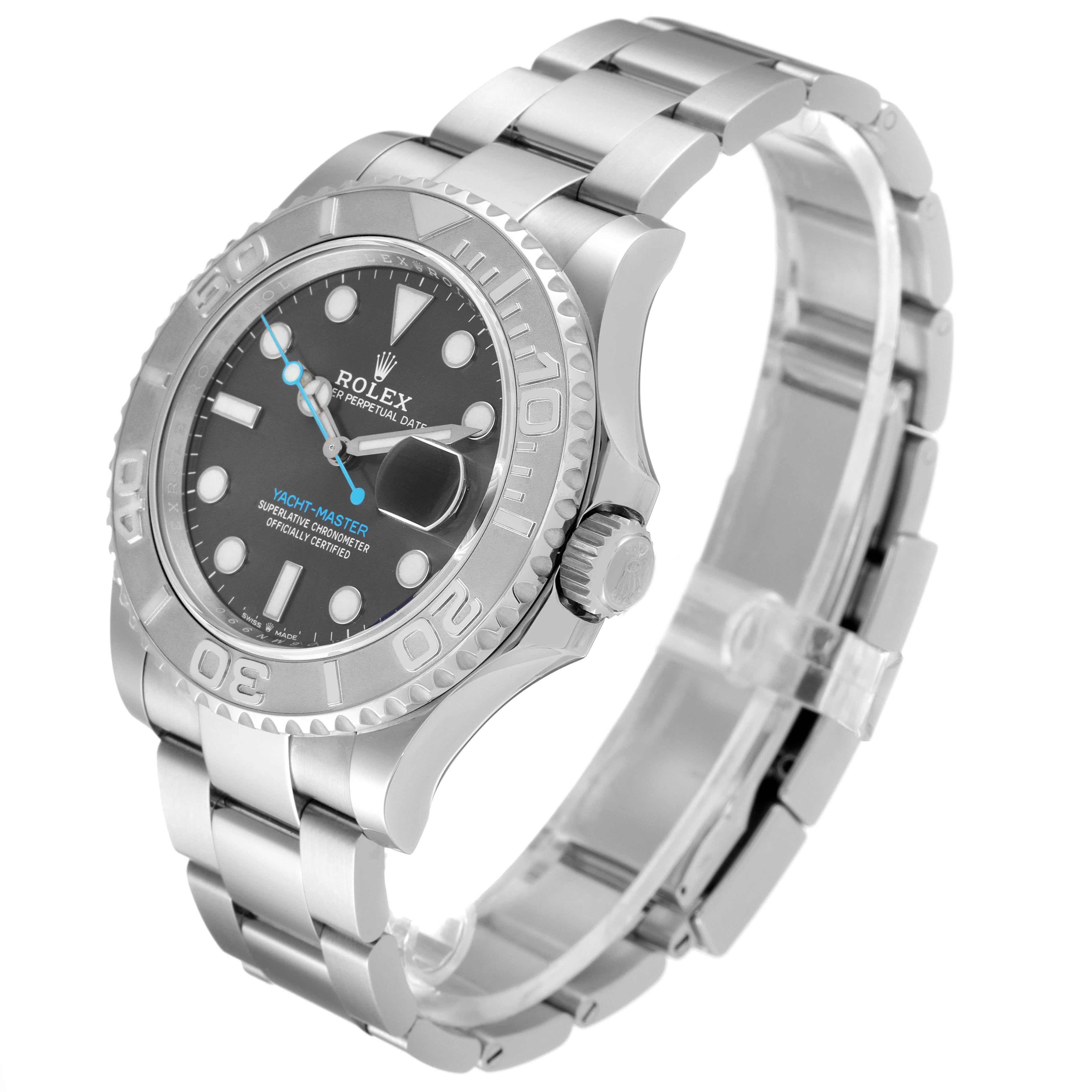 Rolex Yachtmaster Steel Platinum Rhodium Dial Mens Watch 126622 Unworn