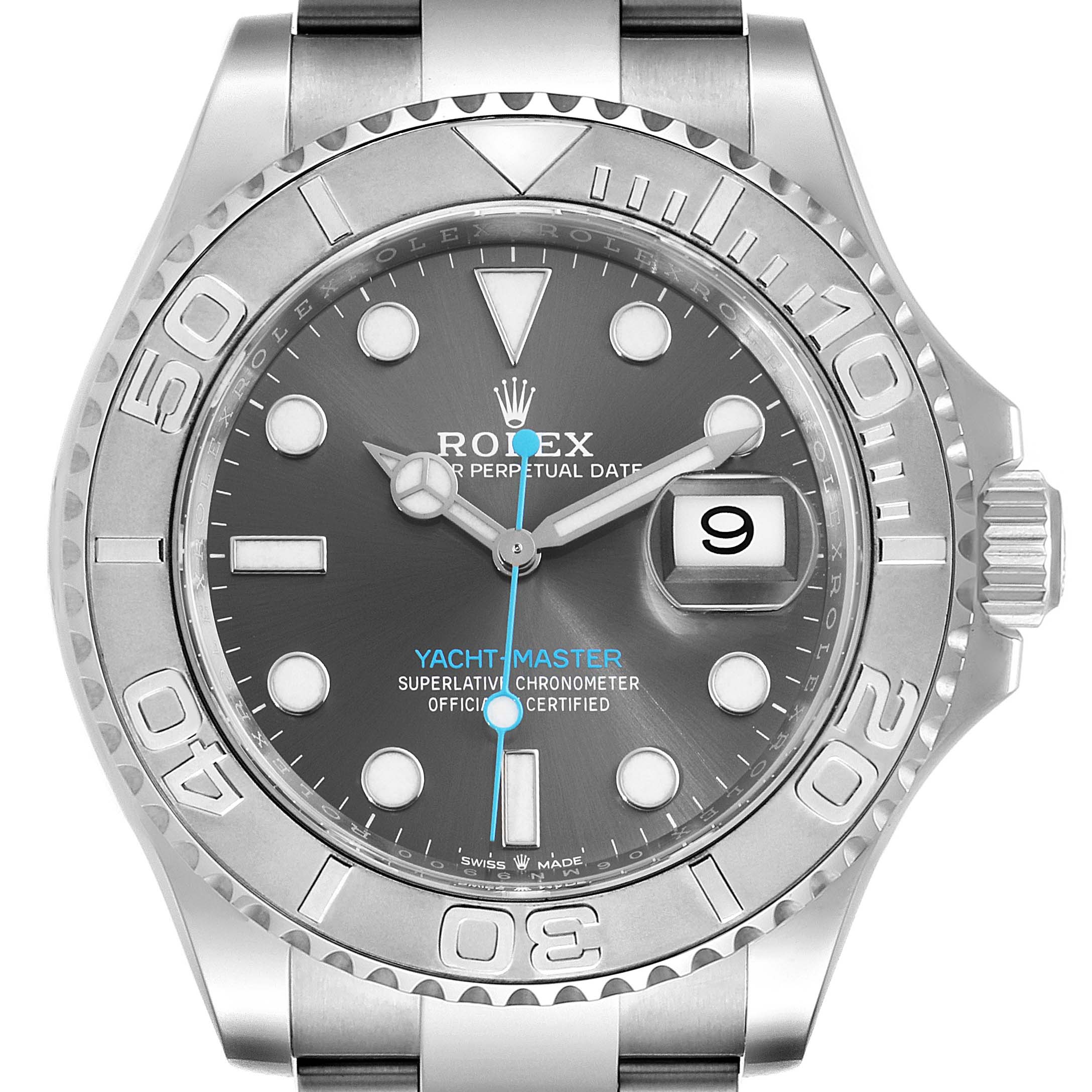 Rolex Yachtmaster Steel Platinum Rhodium Dial Mens Watch 126622 Unworn