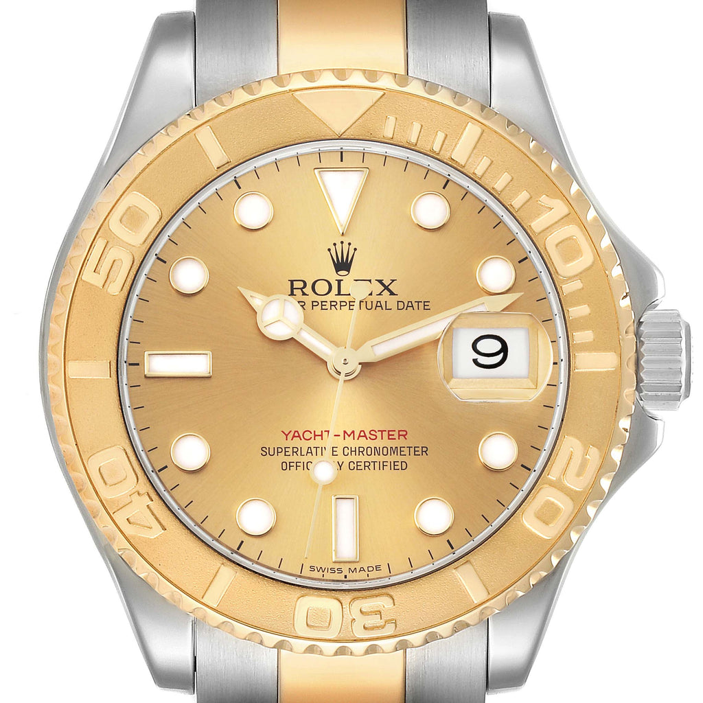 Rolex Yachtmaster Steel Yellow Gold Champagne Dial Mens Watch 16623 ADD TWO LINKS