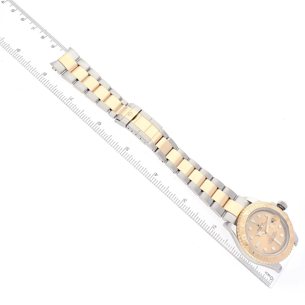 Rolex Yachtmaster Steel Yellow Gold Champagne Dial Mens Watch 16623 ADD TWO LINKS