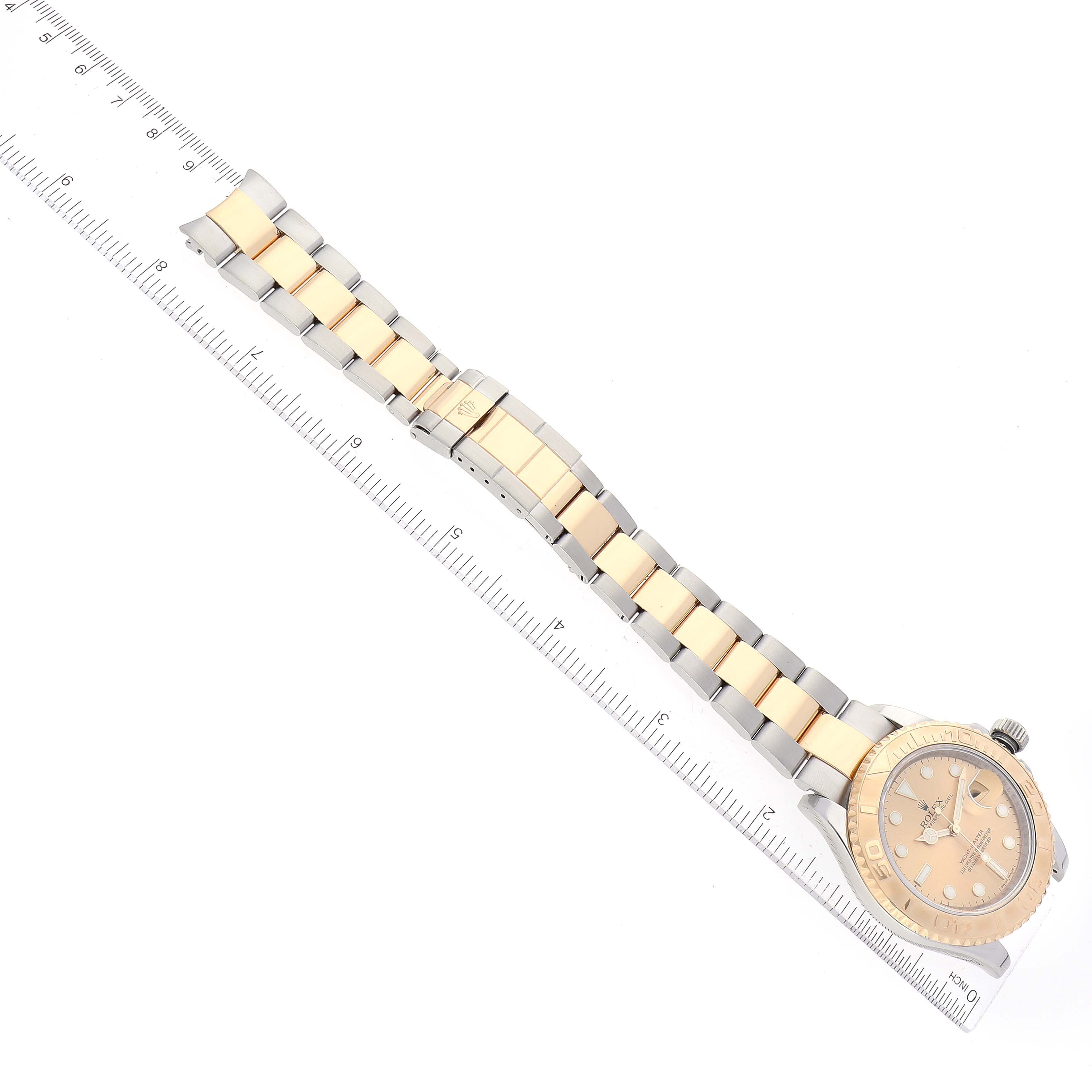 Rolex Yachtmaster Steel Yellow Gold Champagne Dial Mens Watch 16623 ADD TWO LINKS