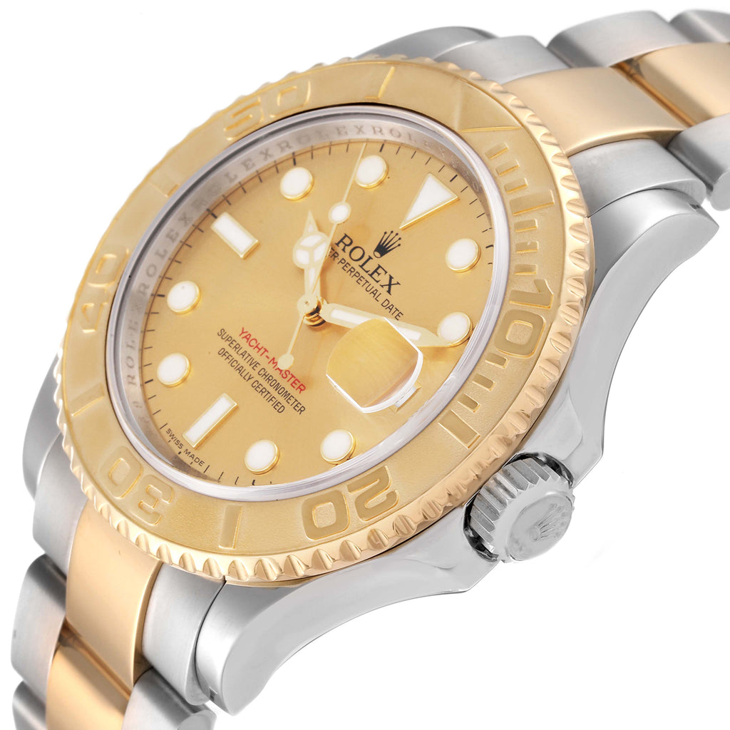 Rolex Yachtmaster Steel Yellow Gold Champagne Dial Mens Watch 16623 ADD TWO LINKS