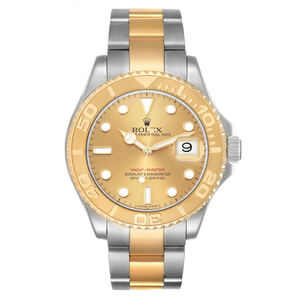 Rolex Yachtmaster Steel Yellow Gold Champagne Dial Mens Watch 16623 ADD TWO LINKS