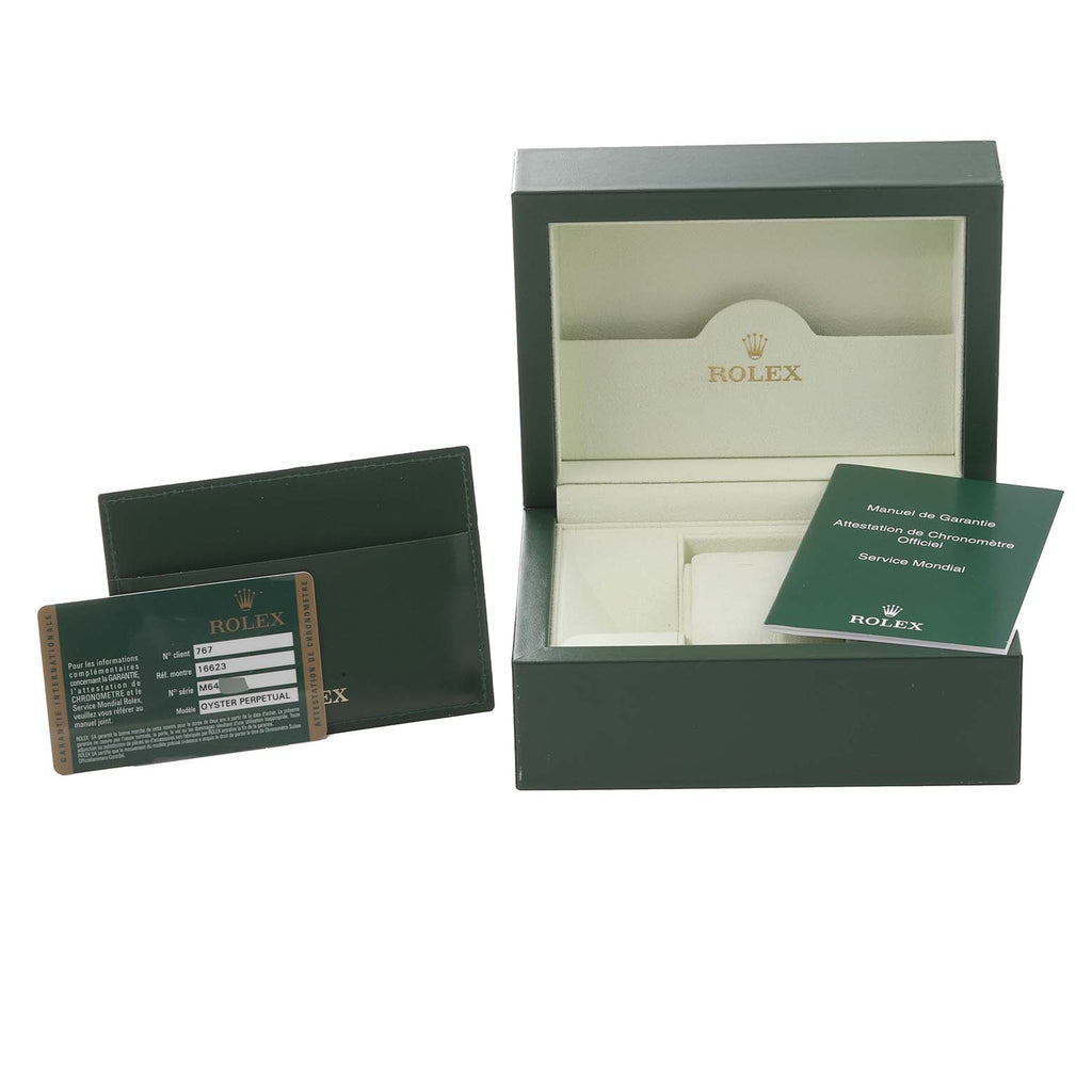 Rolex Yachtmaster Steel Yellow Gold Champagne Dial Mens Watch 16623 Box Card