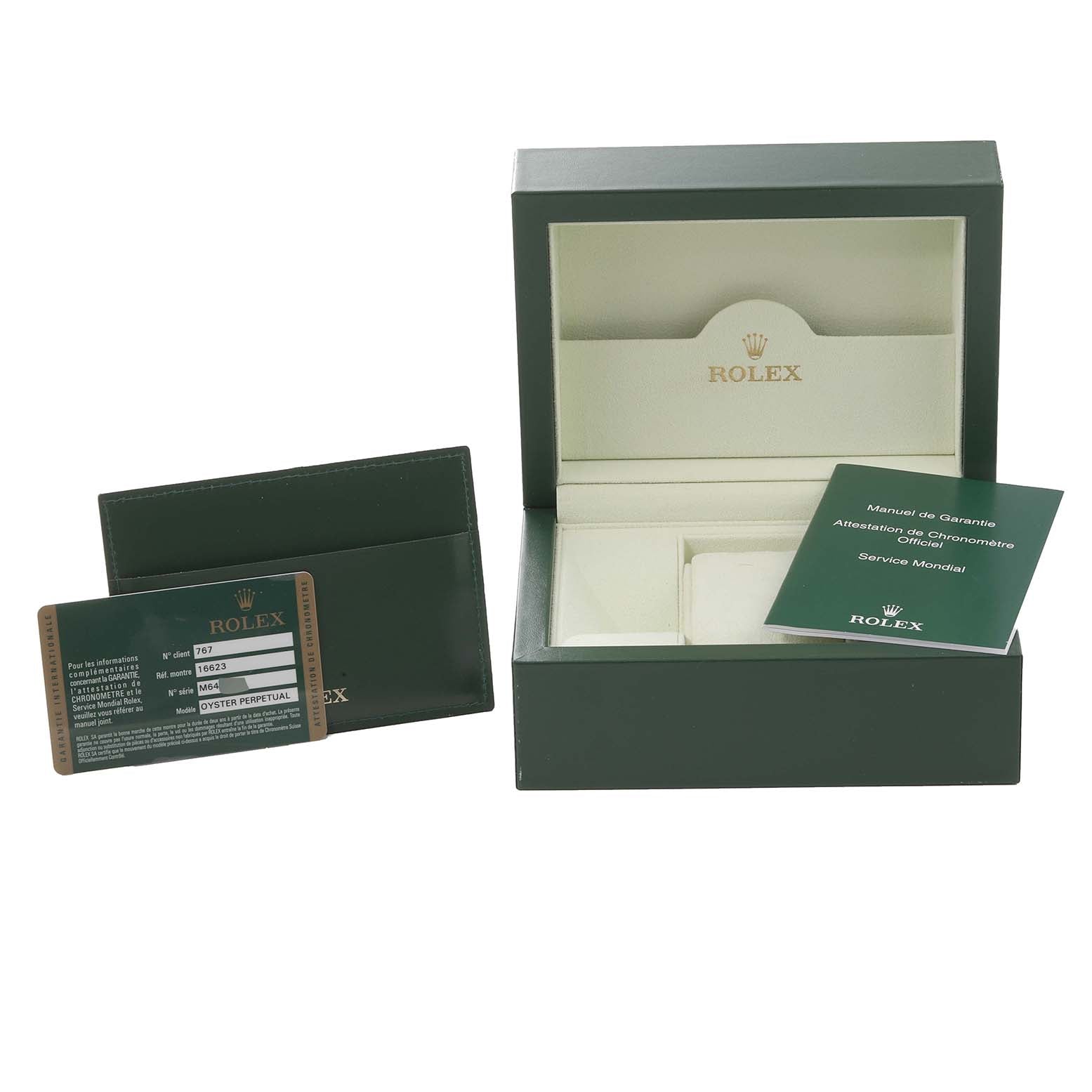 Rolex Yachtmaster Steel Yellow Gold Champagne Dial Mens Watch 16623 Box Card